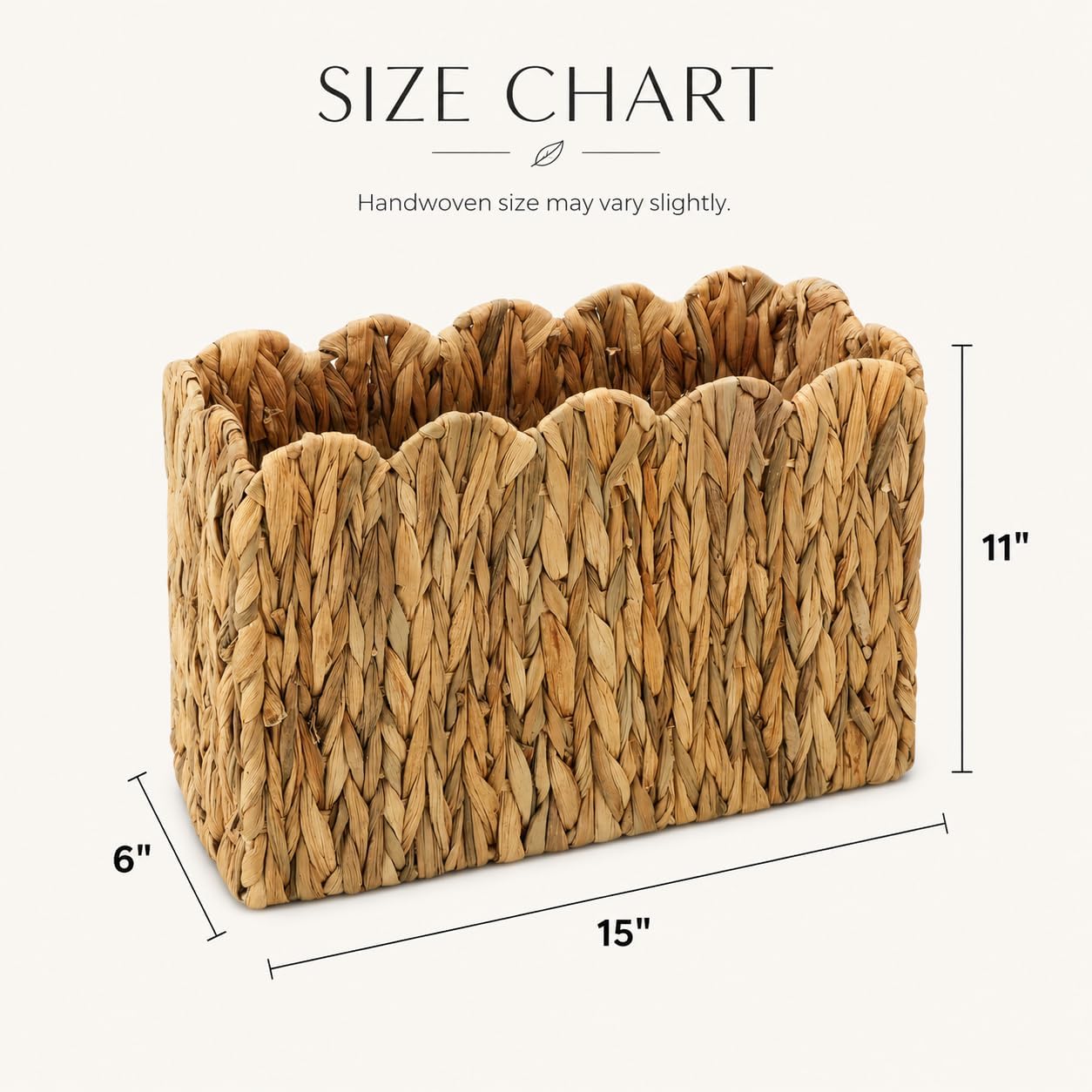 Tall Narrow Wicker Magazine Basket
