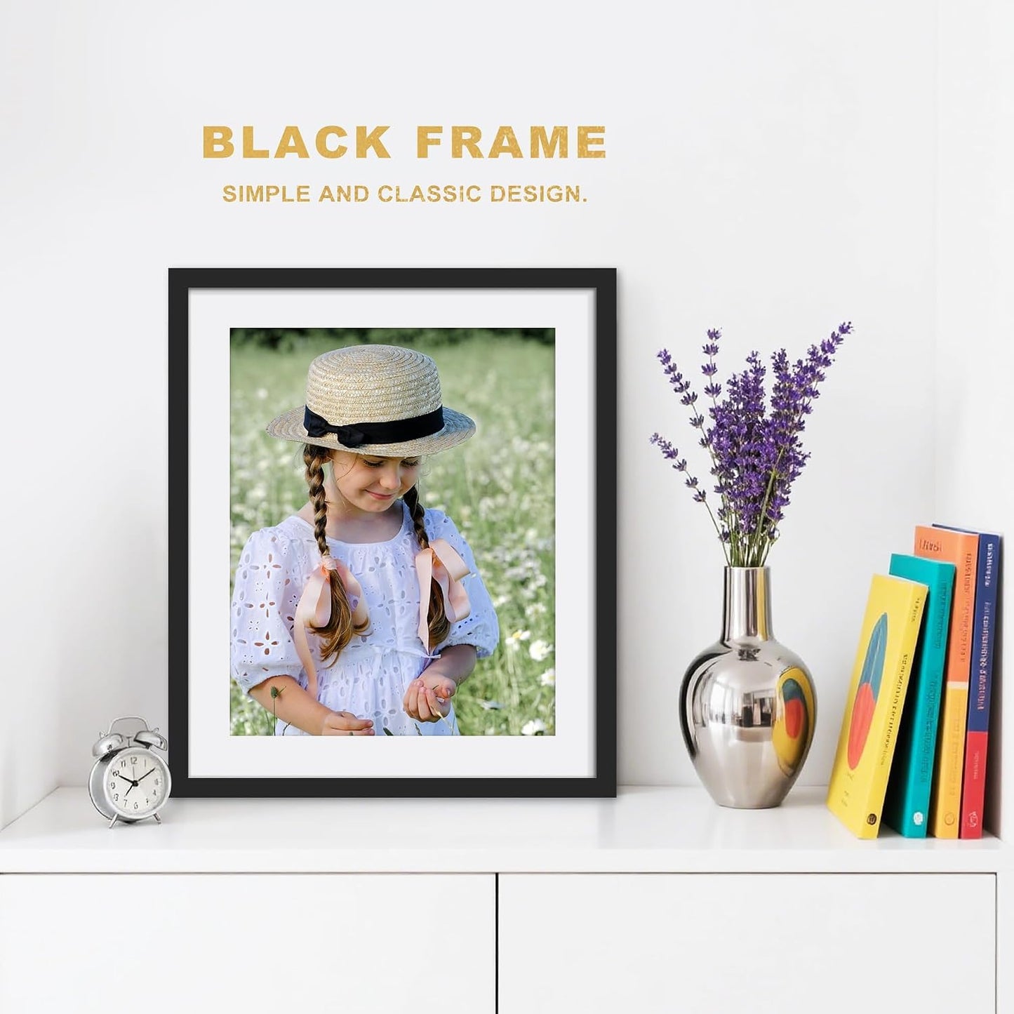 20x24 Black Picture Frame, Poster Frame for Wall, 3 Pack | Fits 16x20 Photos With Mat or 20x24 Without Mat, Vertical or