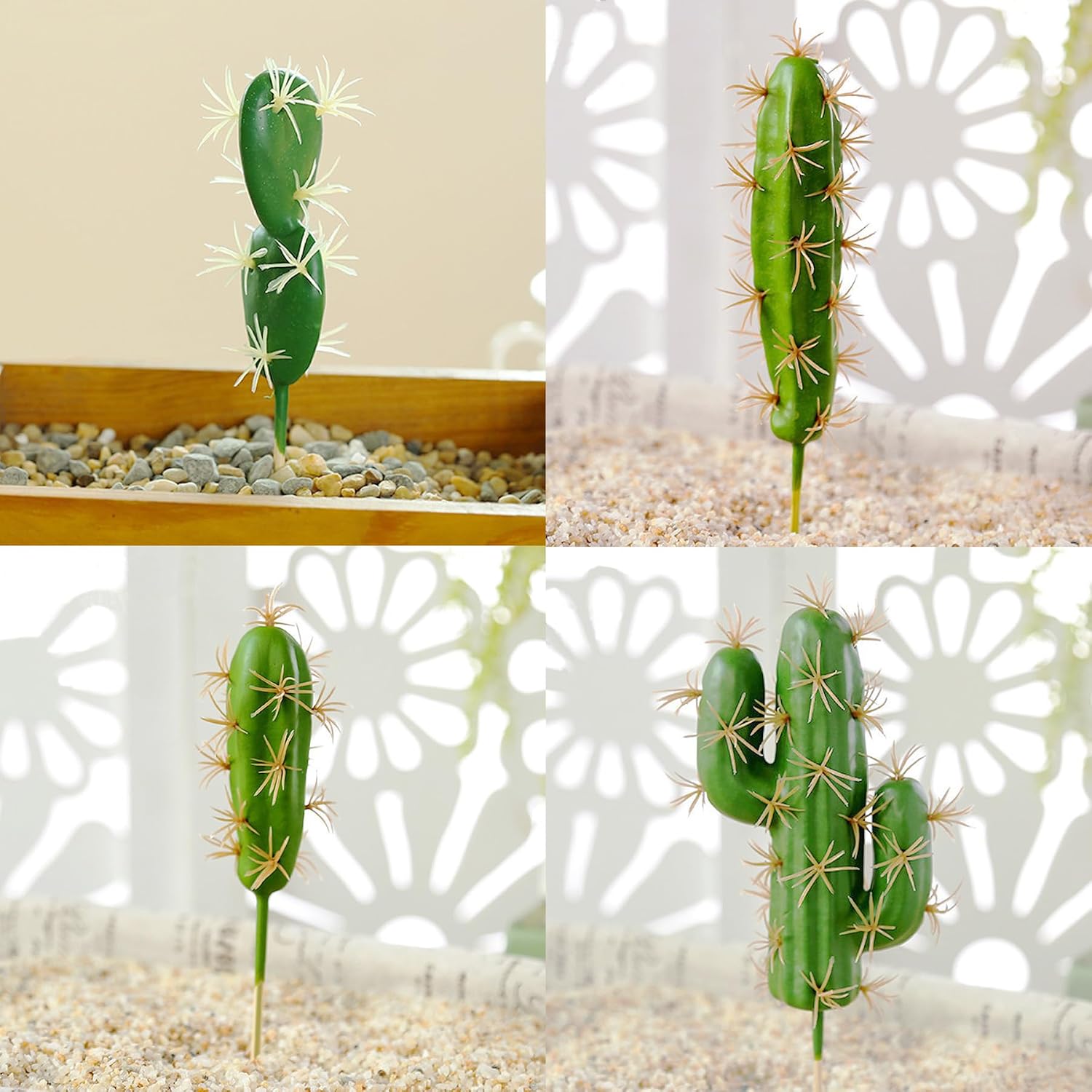 Faux Fake Succulents Artificial Cactus Decor Artificial Succulent Plants Faux / Color 5 / Set of 6