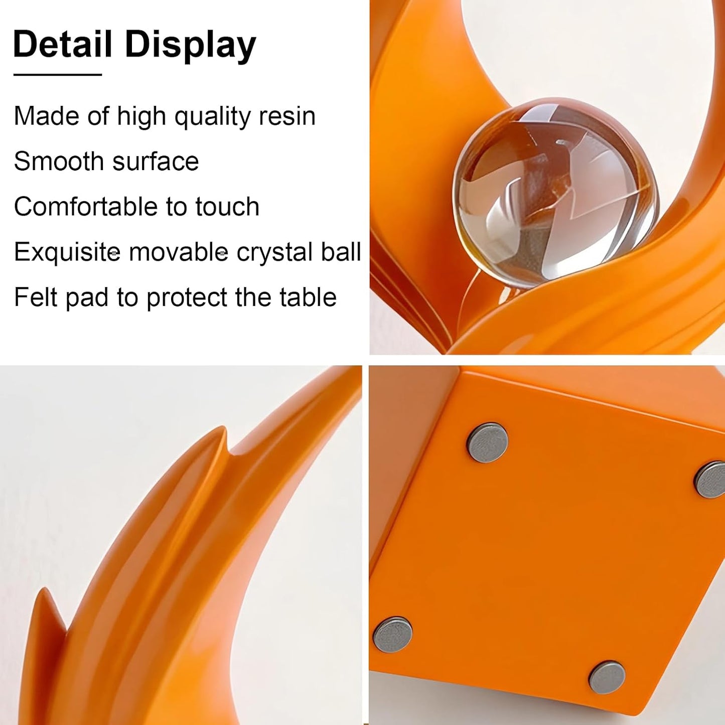 Modern Art Statue Decor / Orange