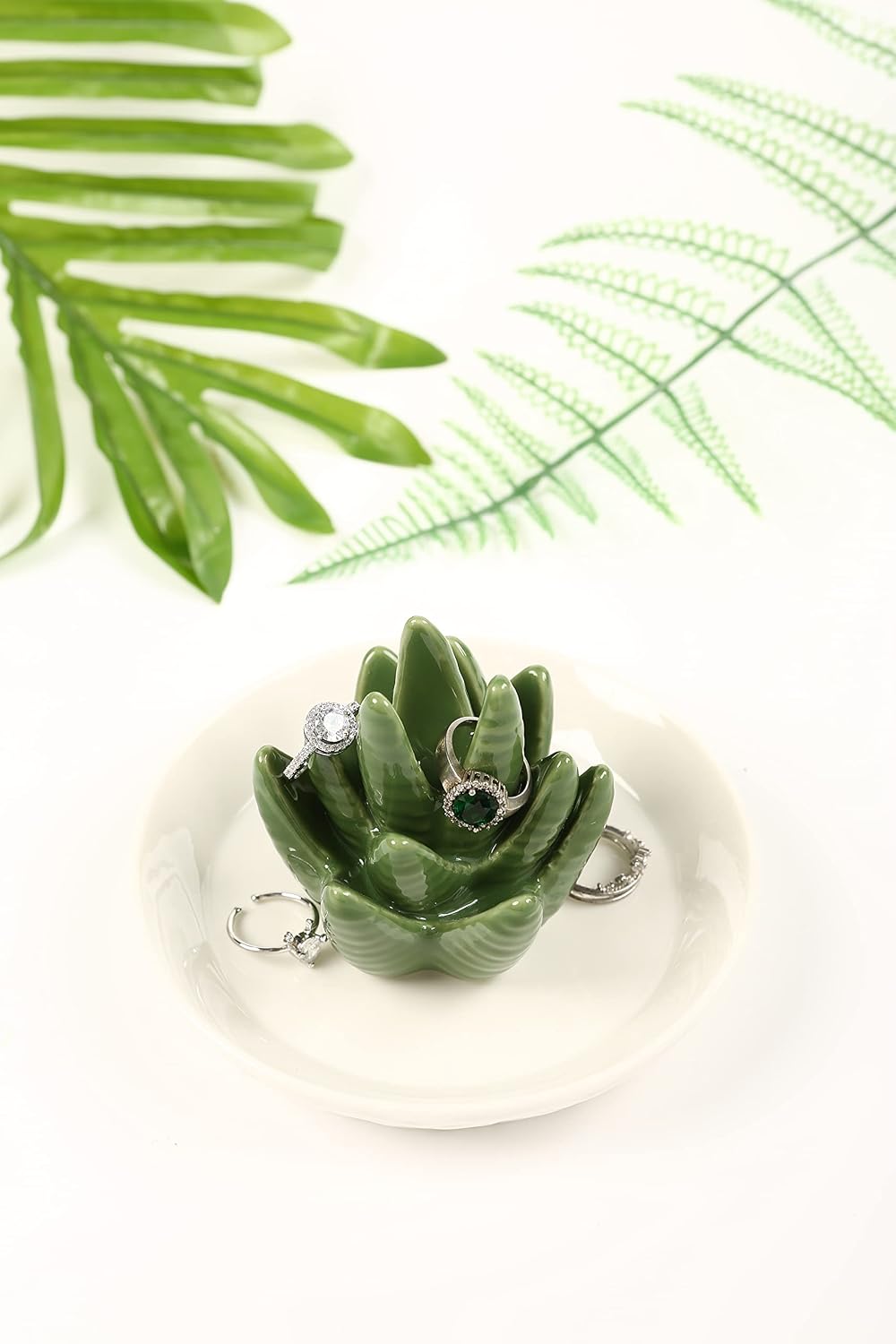 Ceramic Aloe Ring Holder / Cacti