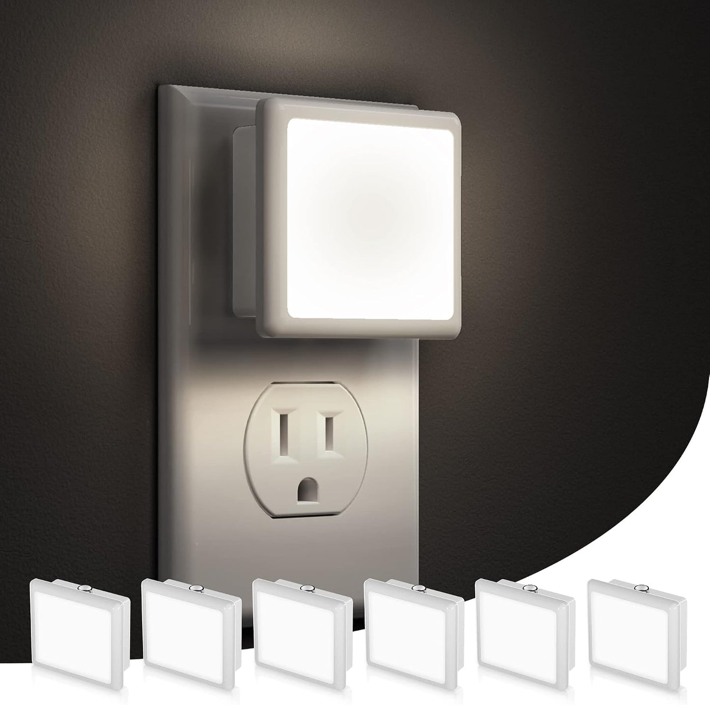 L LOHAS LED Night Light,Night Lights Plug into Wall, Dusk-to-Dawn Sensor
