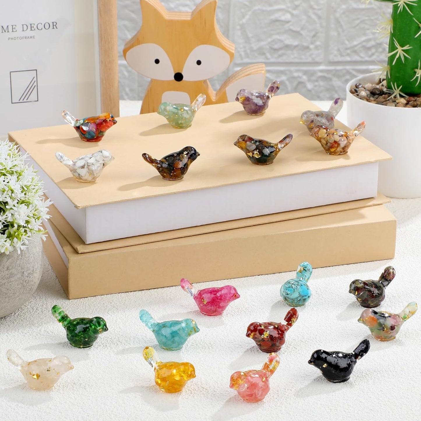 Crystal Figurines Glass Statue Resin Animal Statues Miniature Decorative / Classic / Set of 20