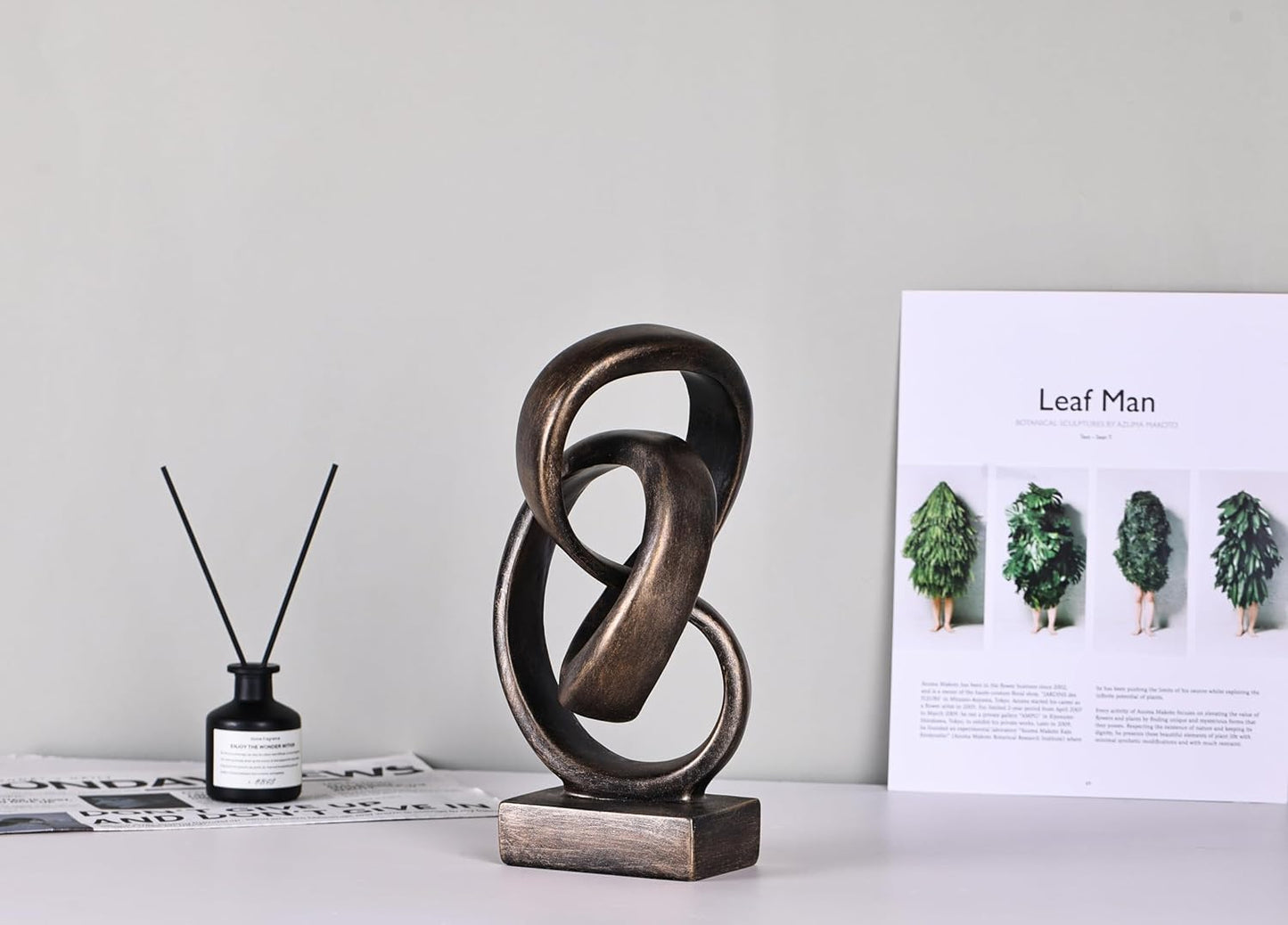 Modern Abstract Knot Sculpture / Bronze