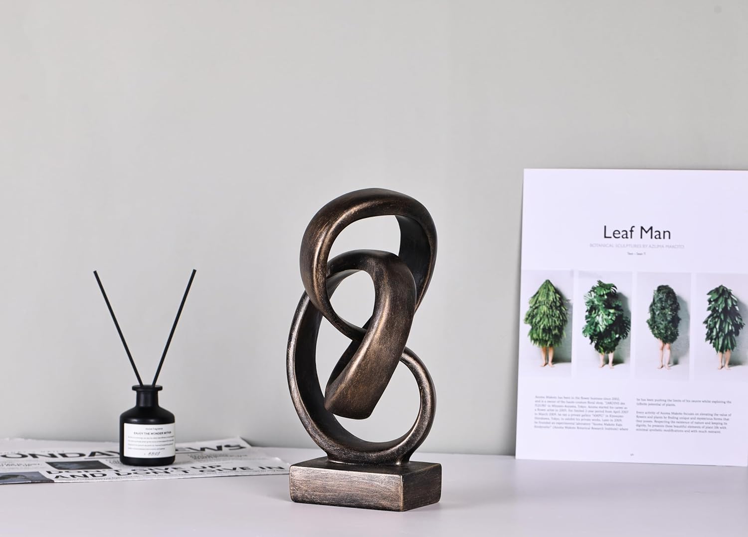 Modern Abstract Knot Sculpture / Bronze