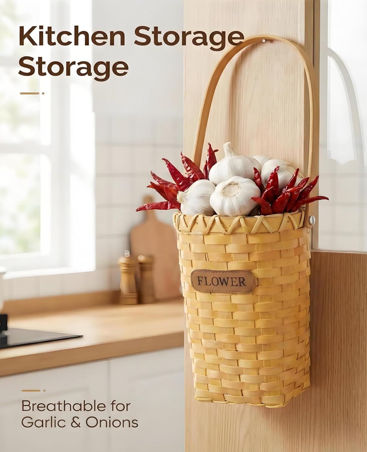 Woven Hanging Basket / Cone-shaped / 9 Inch
