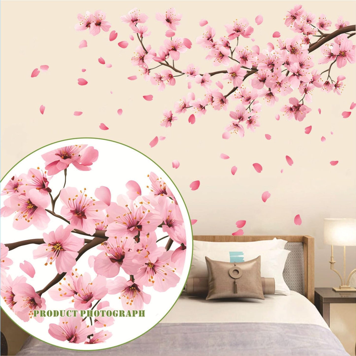 Cherry Blossom Wall Decals Stickers / Set of 35
