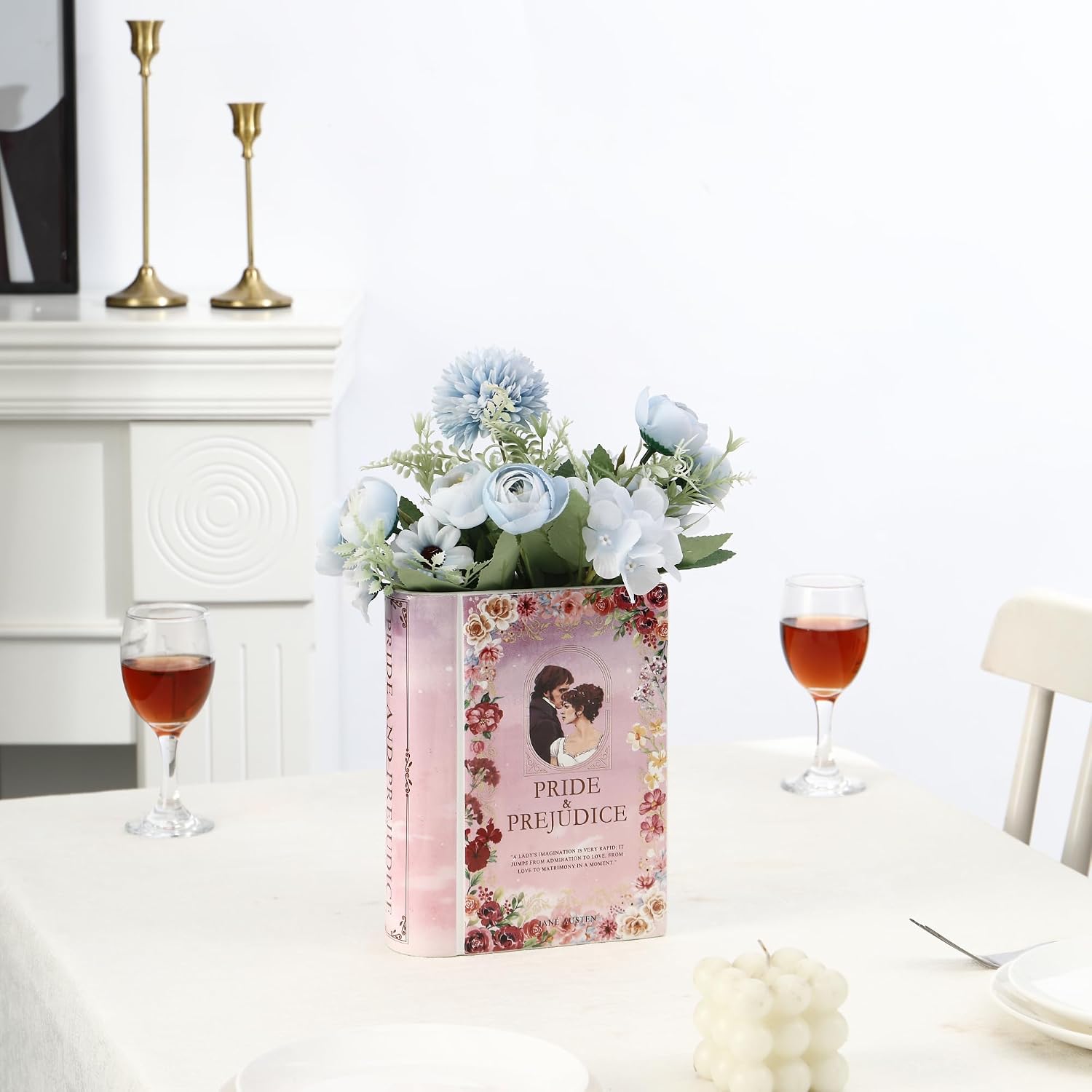 Ceramic Book Vase / Pride&prejudice / Ceramic-8