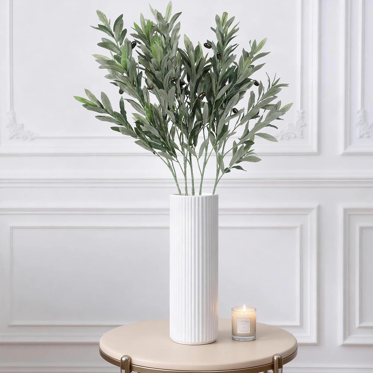 Artificial Olive Branches / Black / 35.8 Inch / Set of 5