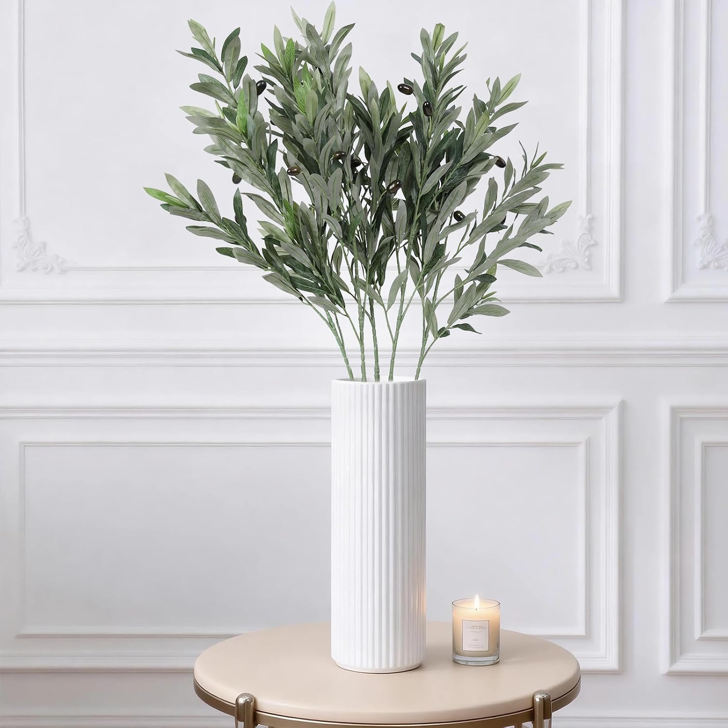 Artificial Olive Branches / Black / 35.8 Inch / Set of 5