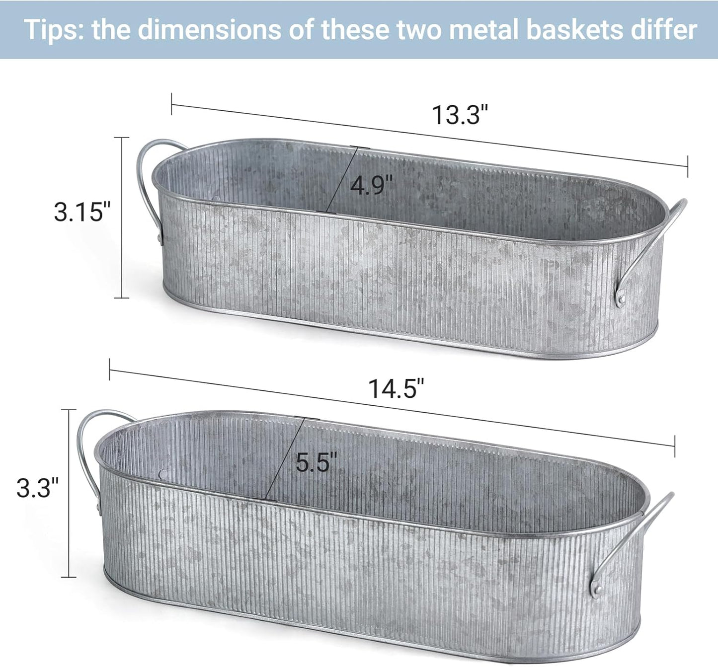 Metal Storage Basket for Toilet Tank Top Bathroom Decor / Silver