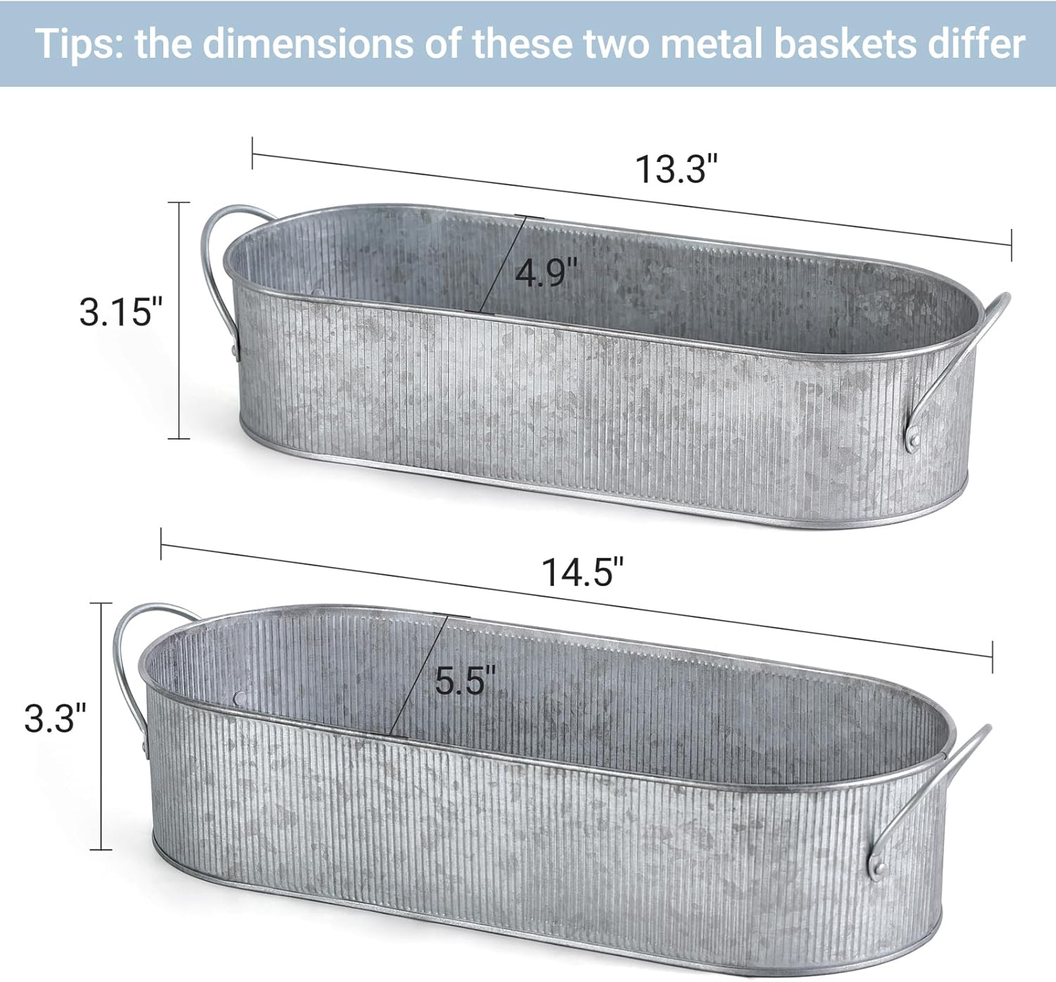 Metal Storage Basket for Toilet Tank Top Bathroom Decor / Silver