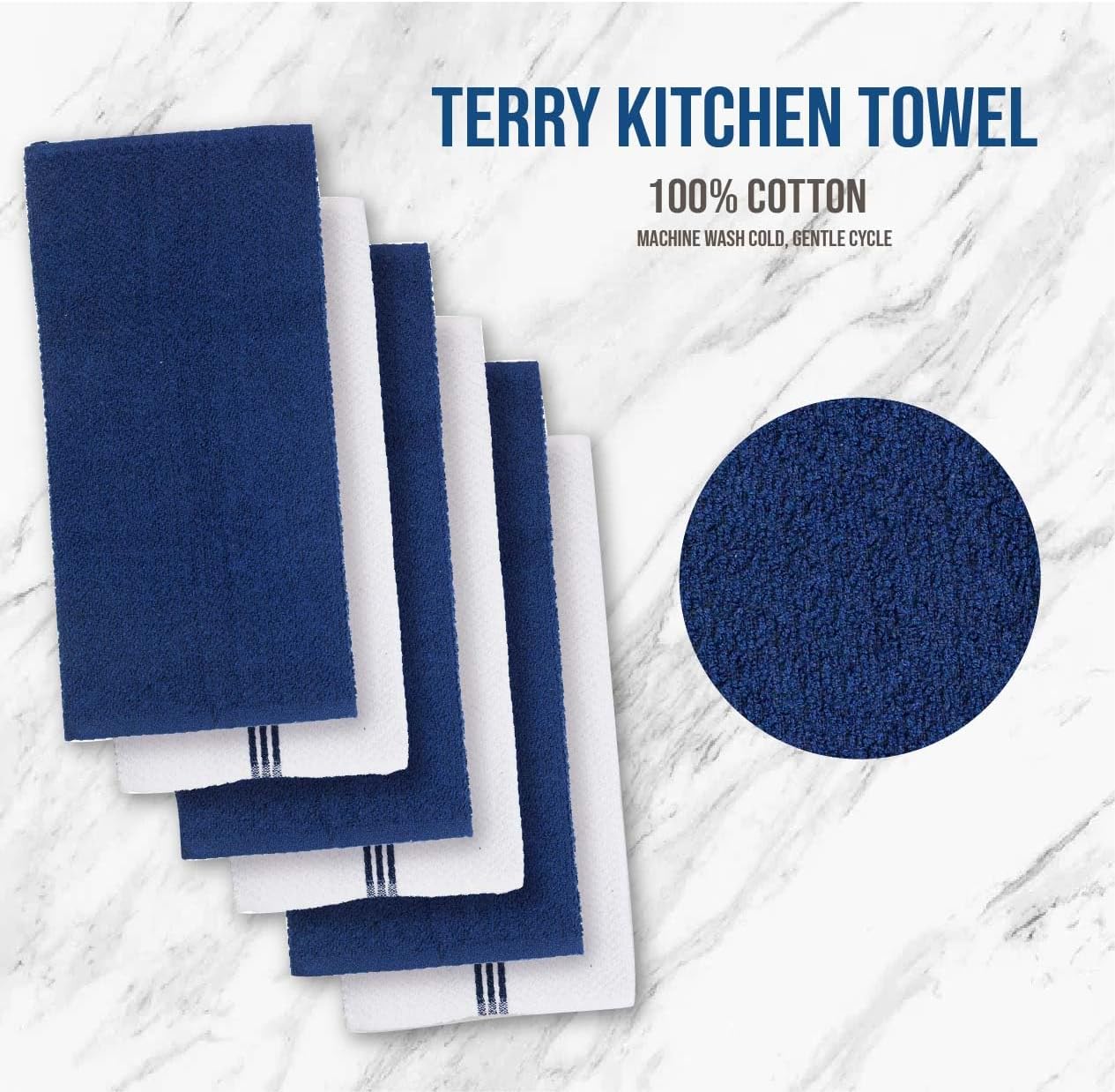 LANE LINEN Tea Towels - 16 Pc Set with Silicone Oven Mitts and Pot Holders, Cotton Kitchen Towels, Absorbent Dish and