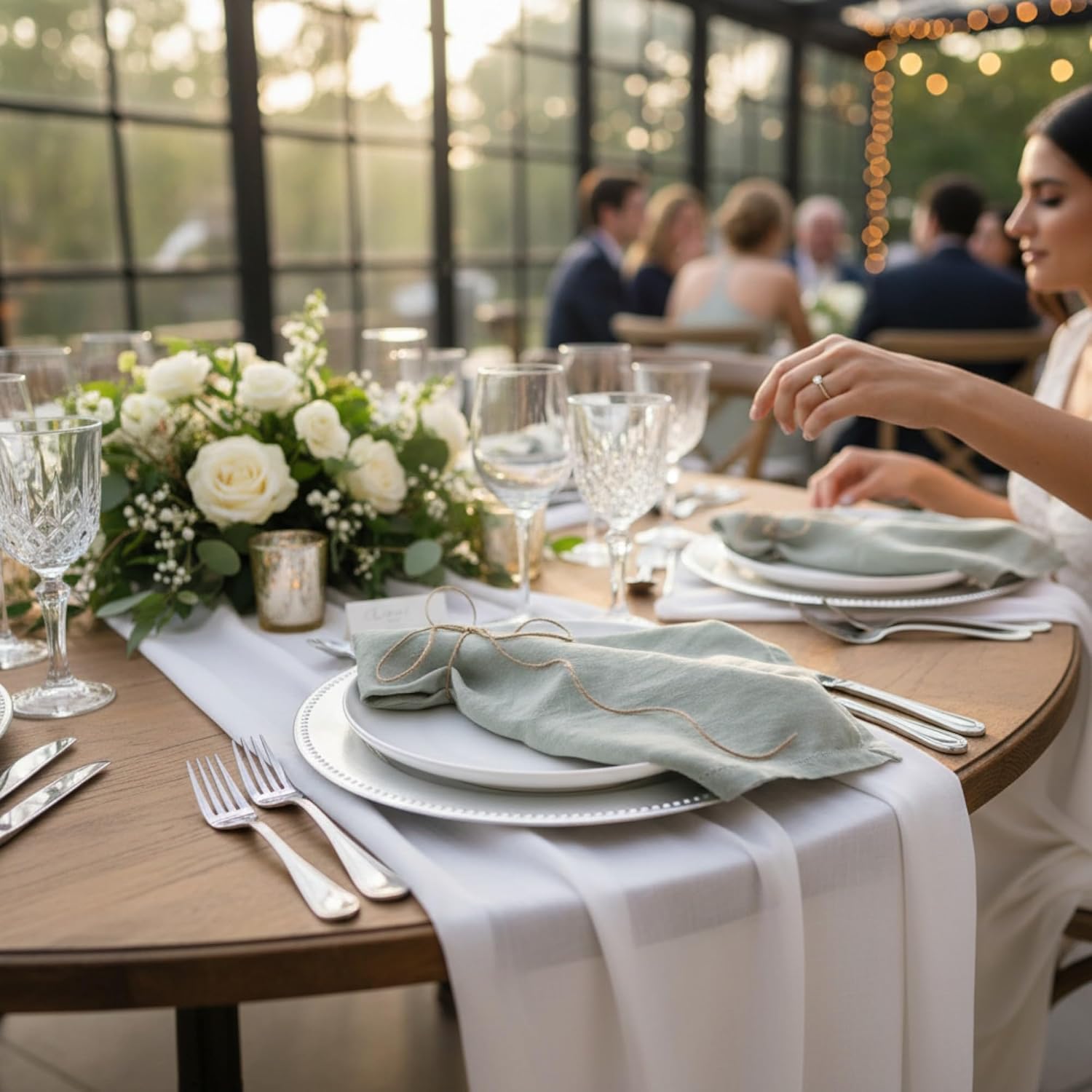 Hemstitched Linen Napkins – 20 Inch x 20 Inch – Stonewashed Pure Linen Cloth Dinner Napkins with Mitered Corners - 100%