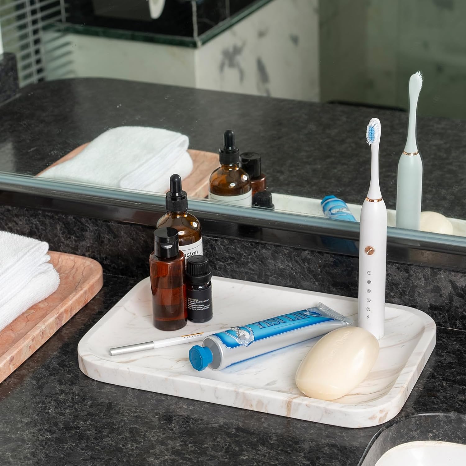 Marble Vanity Tray / Greece-white