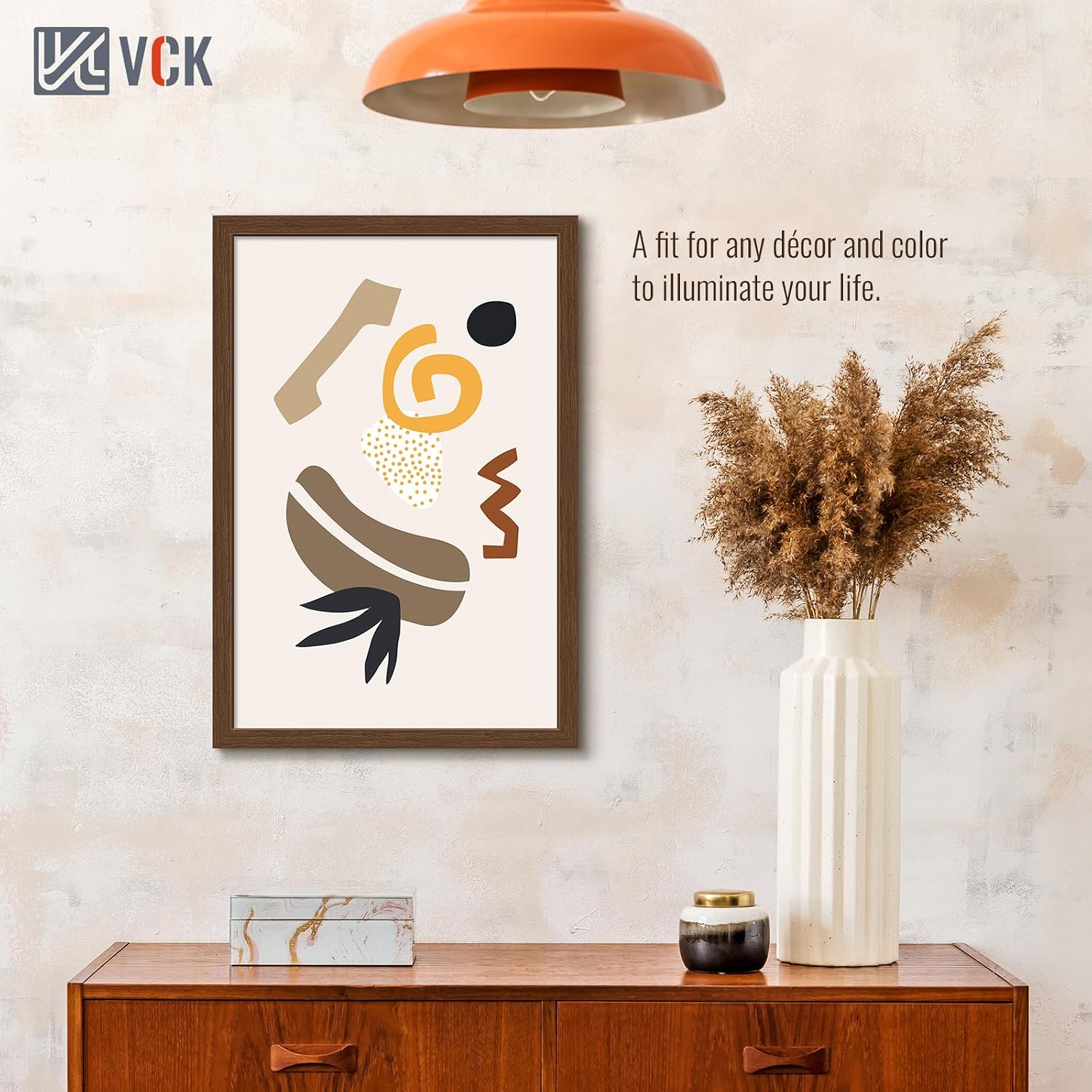 VCK 20x30 Poster Frame 3 Pack - Brown Wood 30x20 Picture Frames For Wall | 20x30 picture frame, plexiglass, 1.1 inch