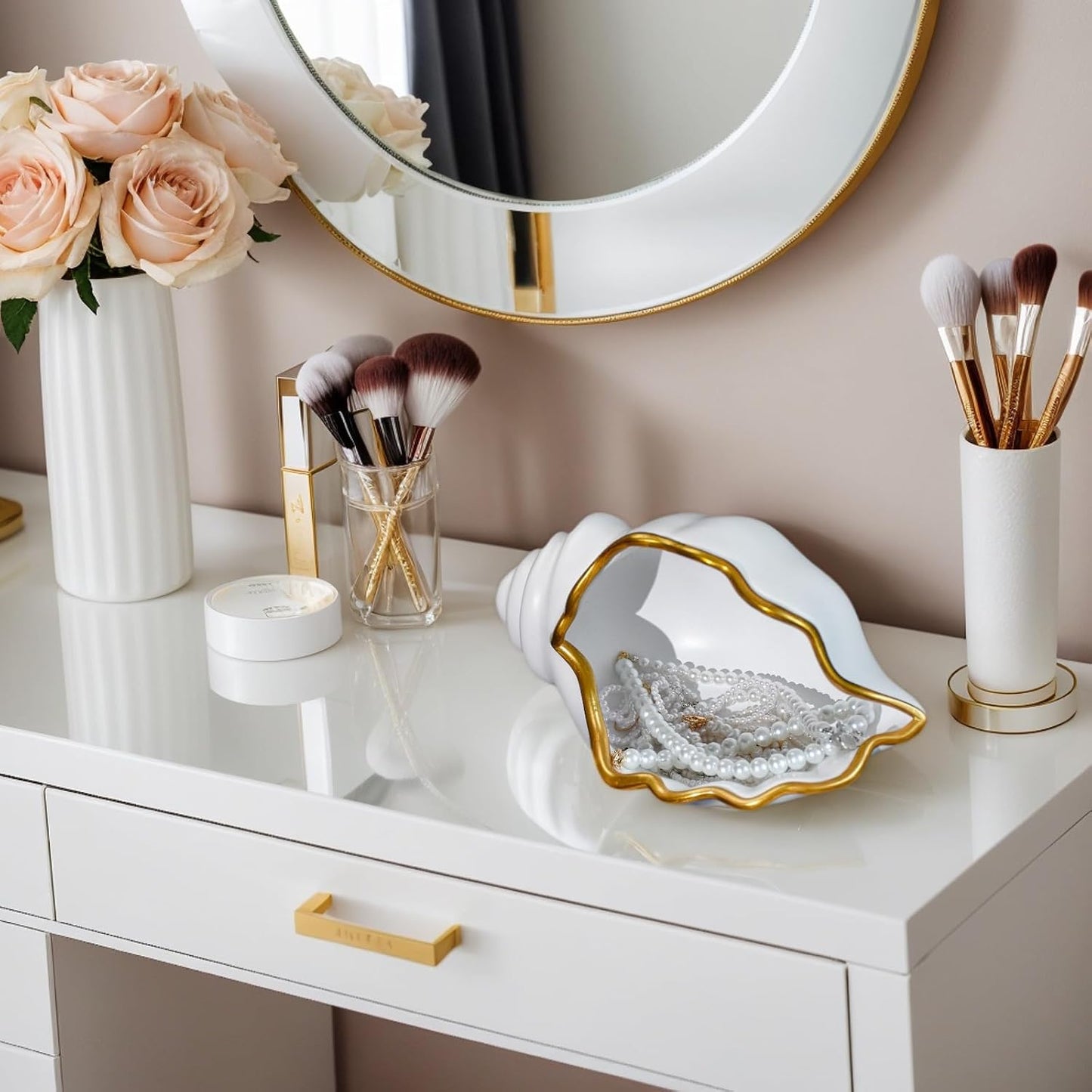 Decorative Bowl Entryway Table Decor Resin Clam Shells Bowls Seashell Beach Console / Shell Bowl