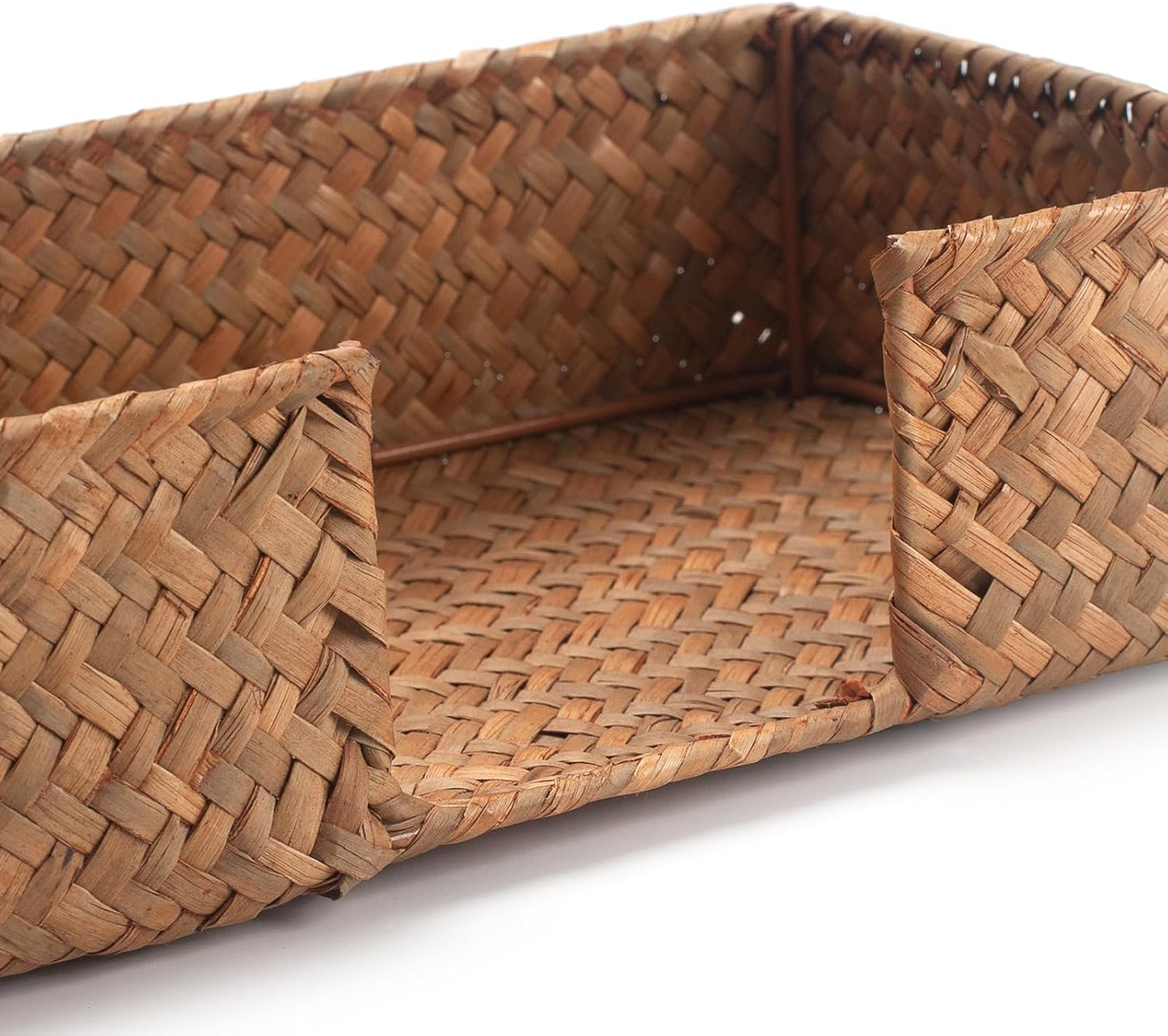Seagrass Napkin Holder Woven Flat Napkin Basket Tray / Rectangular / 9.5 x 5.5 x 2