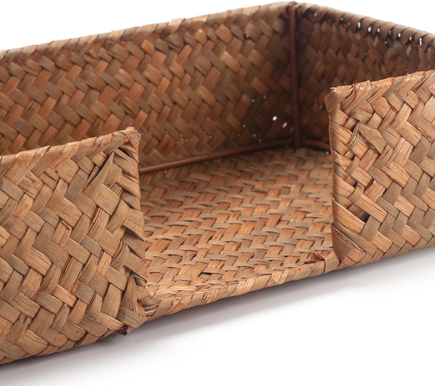 Seagrass Napkin Holder Woven Flat Napkin Basket Tray / Rectangular / 9.5 x 5.5 x 2