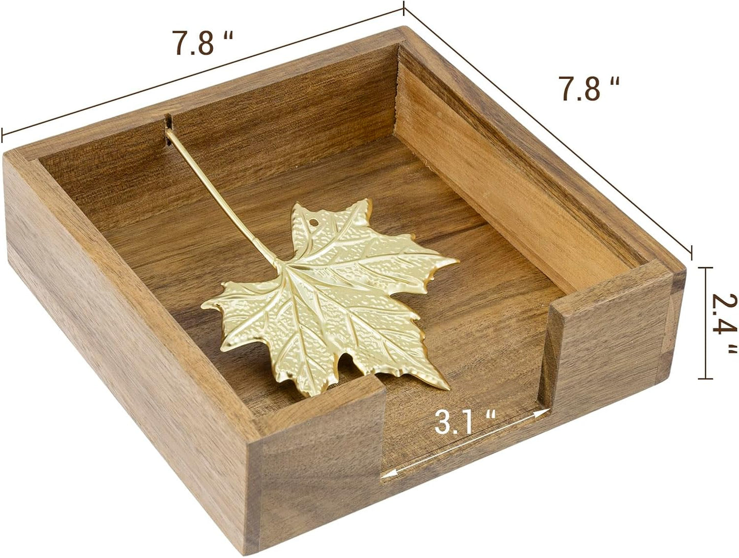 Acacia Wood Tabletop Napkin Holder / Acacia001