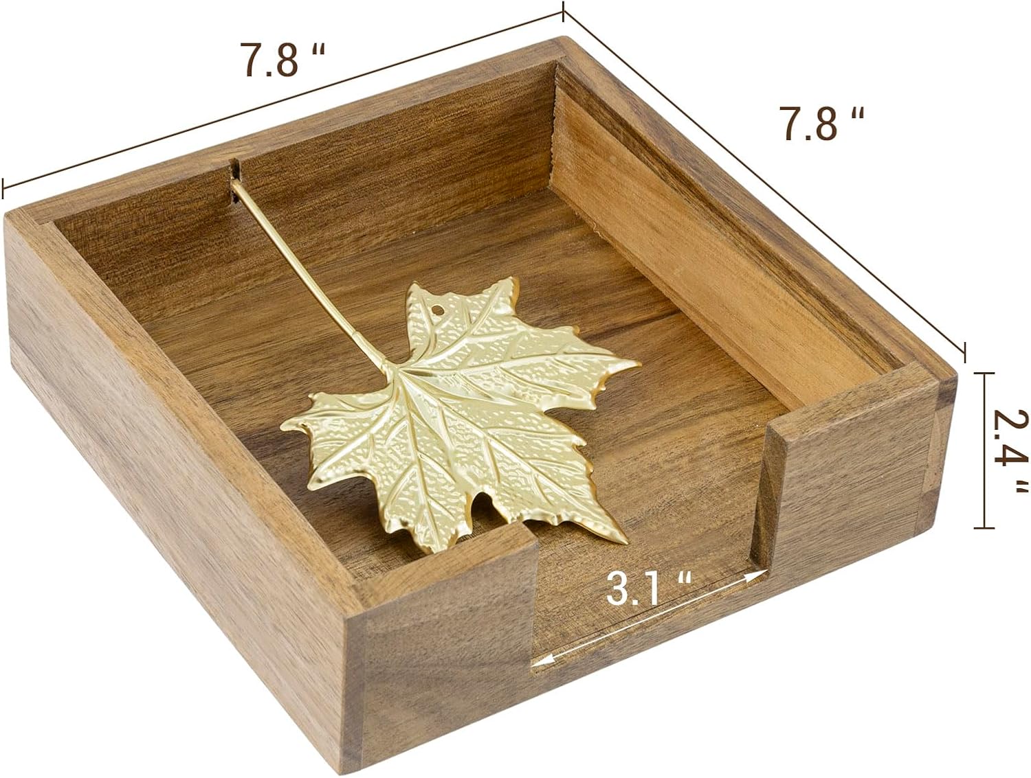 Acacia Wood Tabletop Napkin Holder / Acacia001
