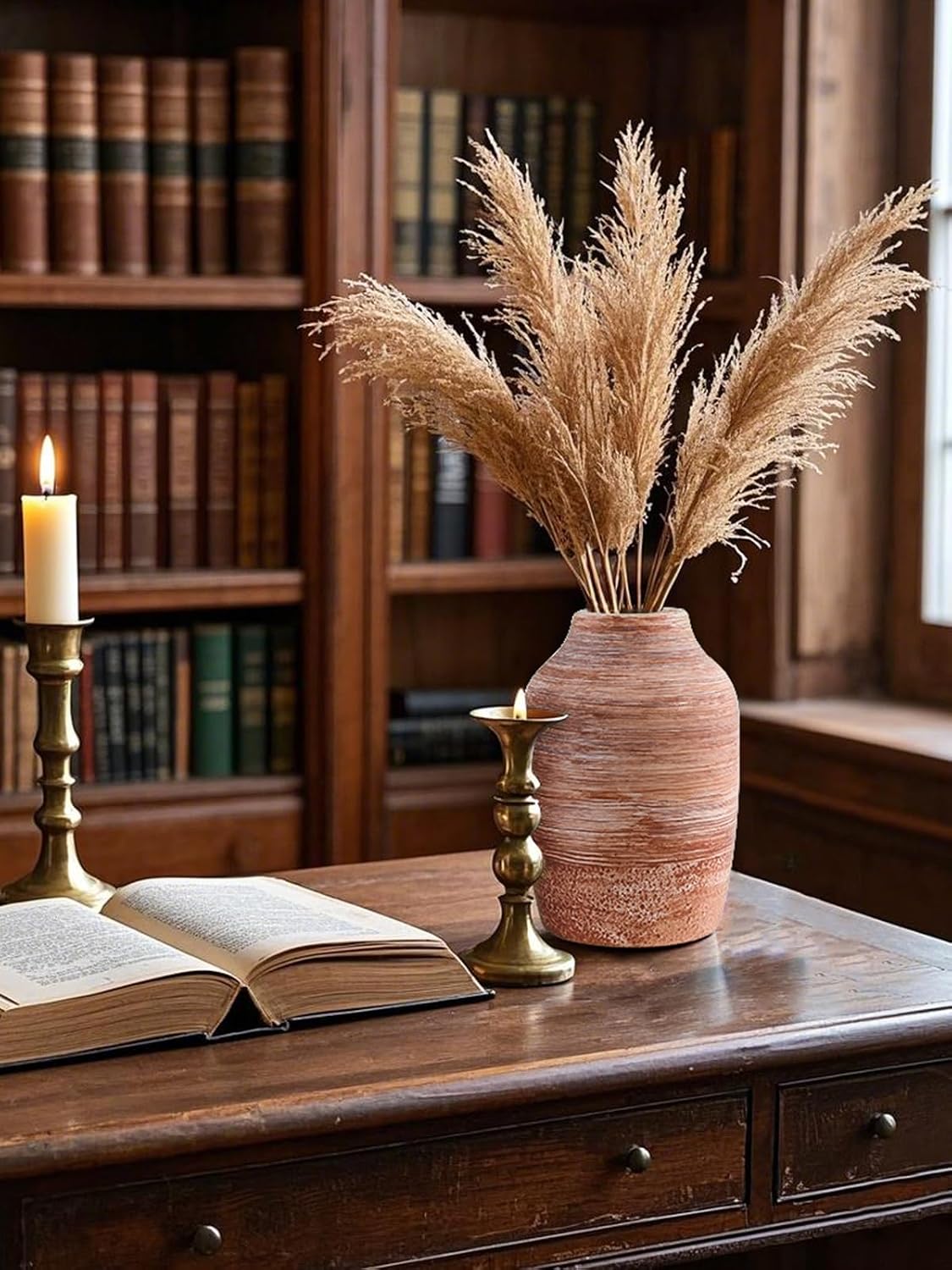 Ceramic Rustic Vase Neutral Terracotta Vases / Set of 2