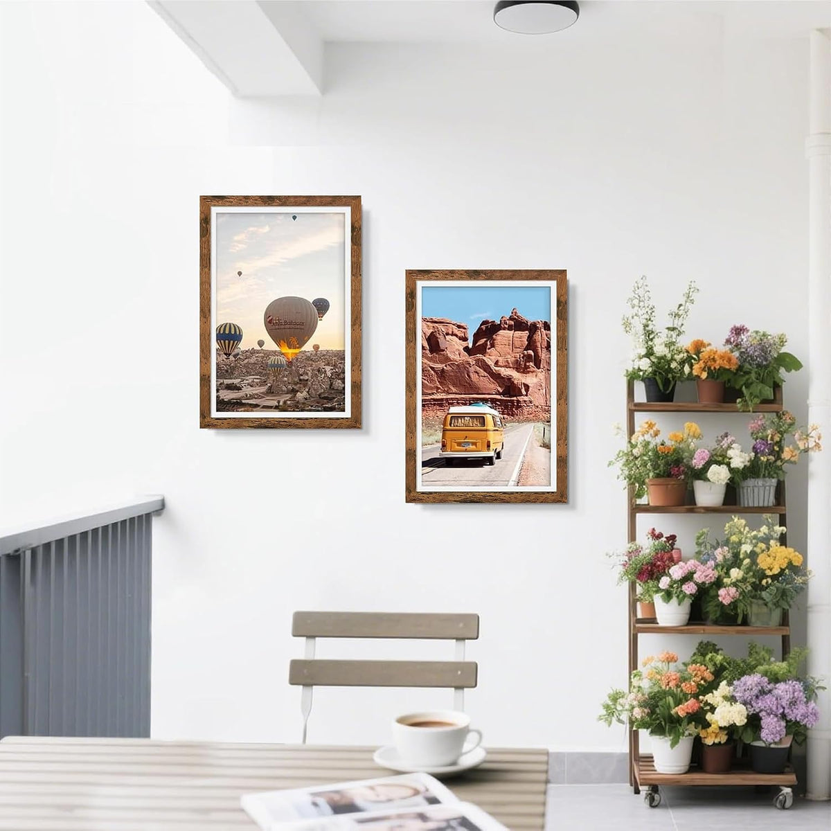 12x18 Rustic Brown Poster Frame, Picture Frame for Wall, 3 Pack | Fits 11x17 Photos With Mat or 12x18 Without Mat