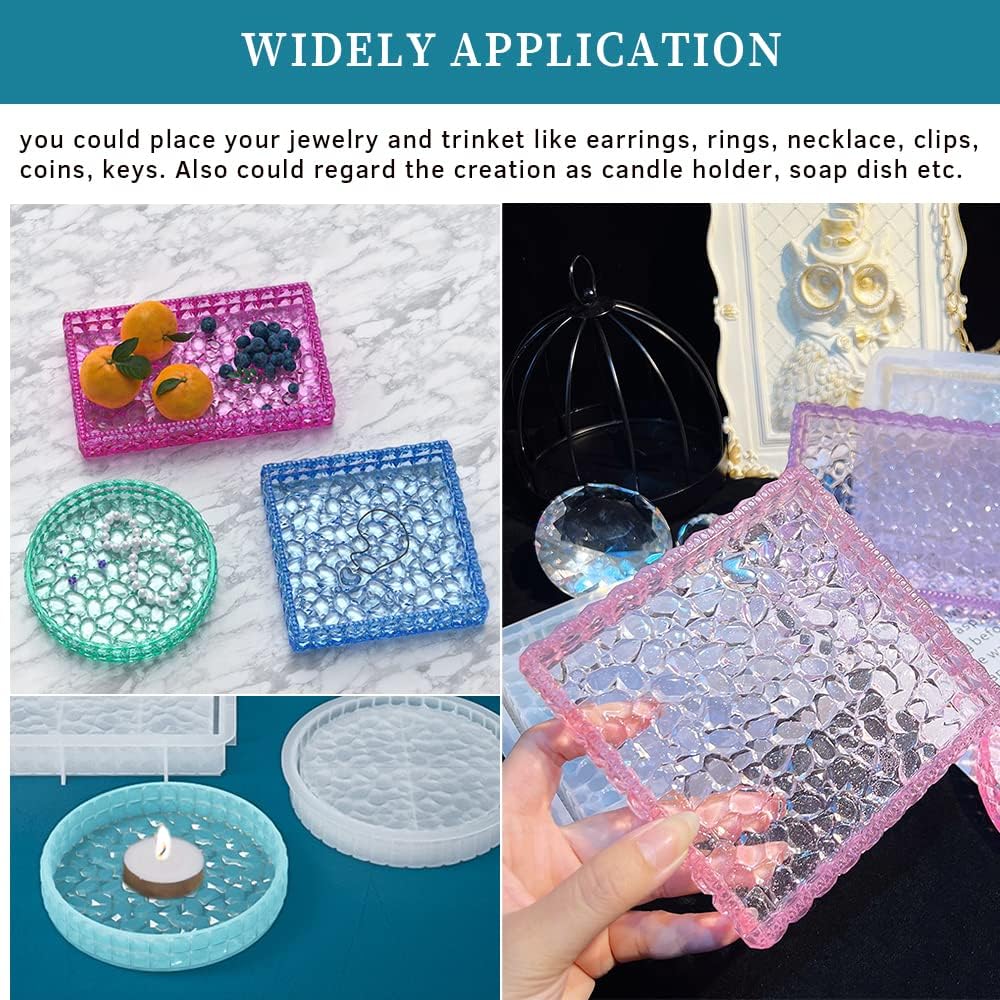 Diamond Resin Tray Mold / 3pc Diamond Trays / Set of 3