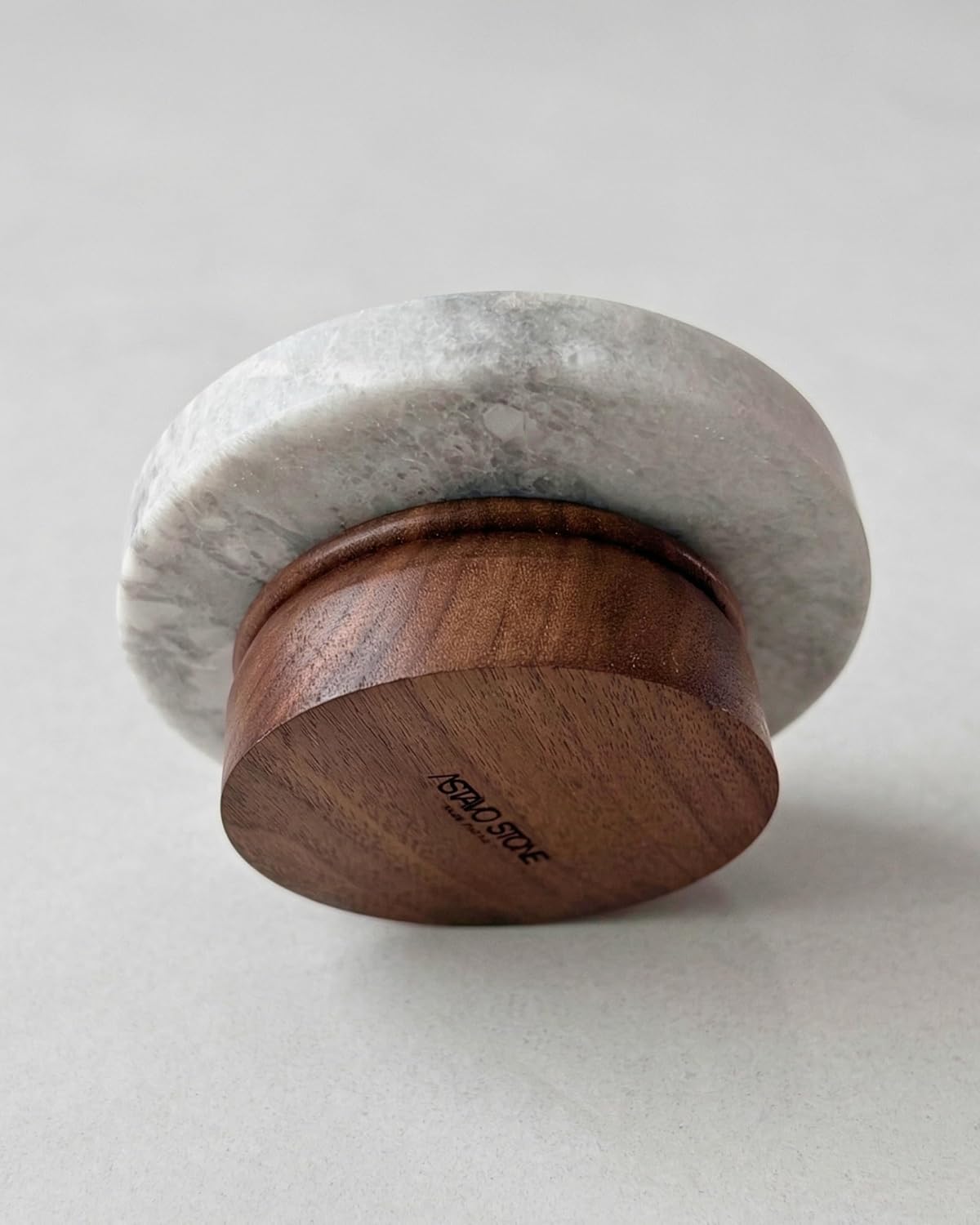 Pedestal Tray / Stone Wood Round Riser / Grey