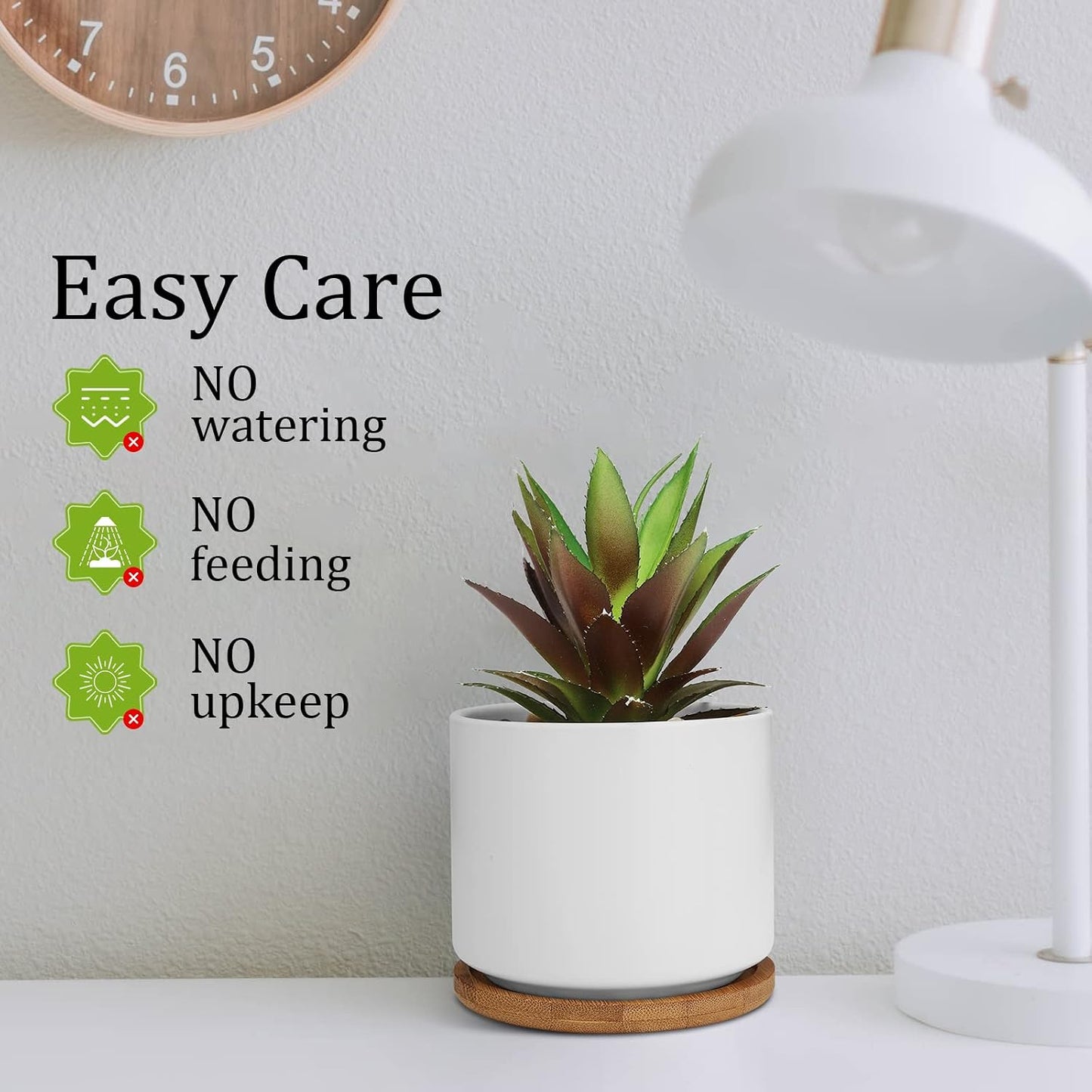 Ceramic Pot and Wooden Tray / 1 Set Pineapple