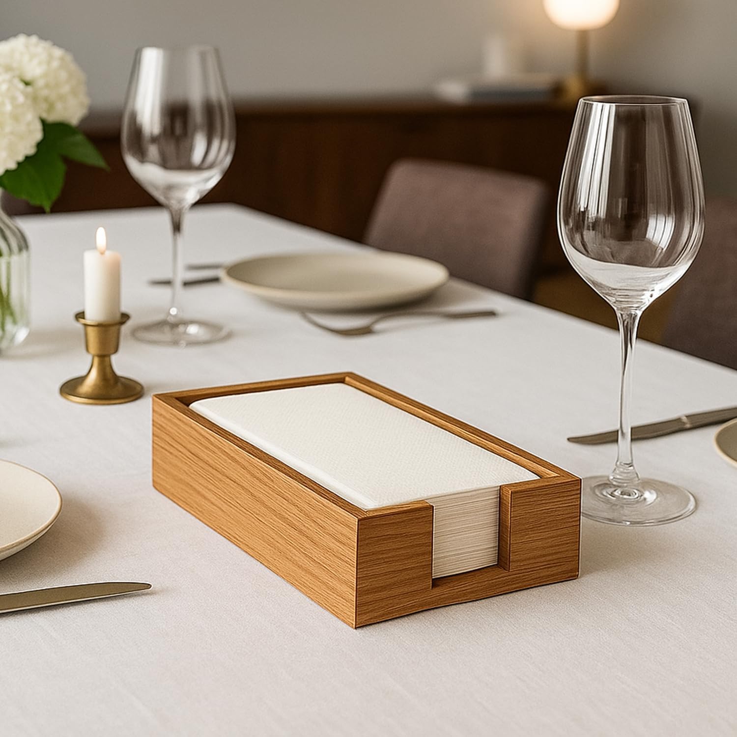 Guest Towels Holder / Acacia Wood
