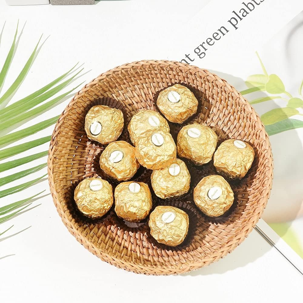 Small Round Keys Basket for Entryway Woven Baskets for Organizing Tabletop Decorative Wicker