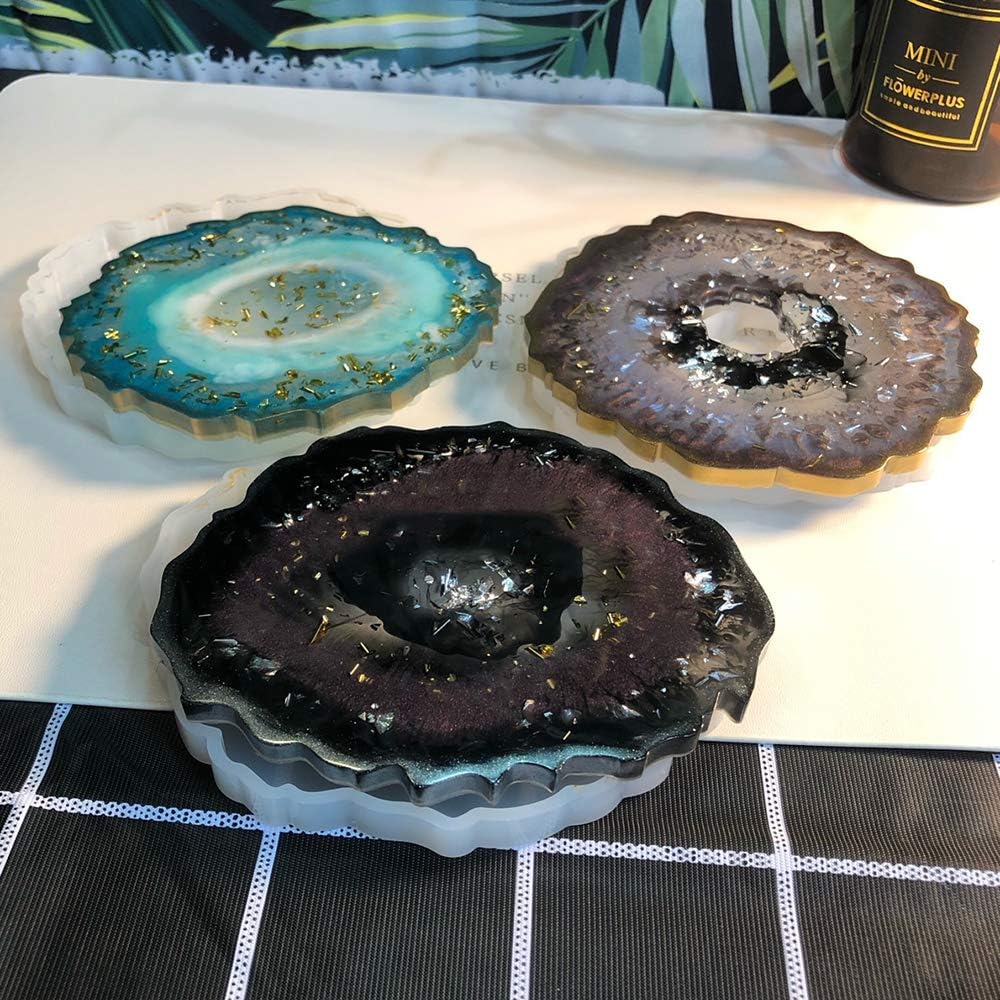 Coaster Silicone Epoxy Resin Molds / Set of 8