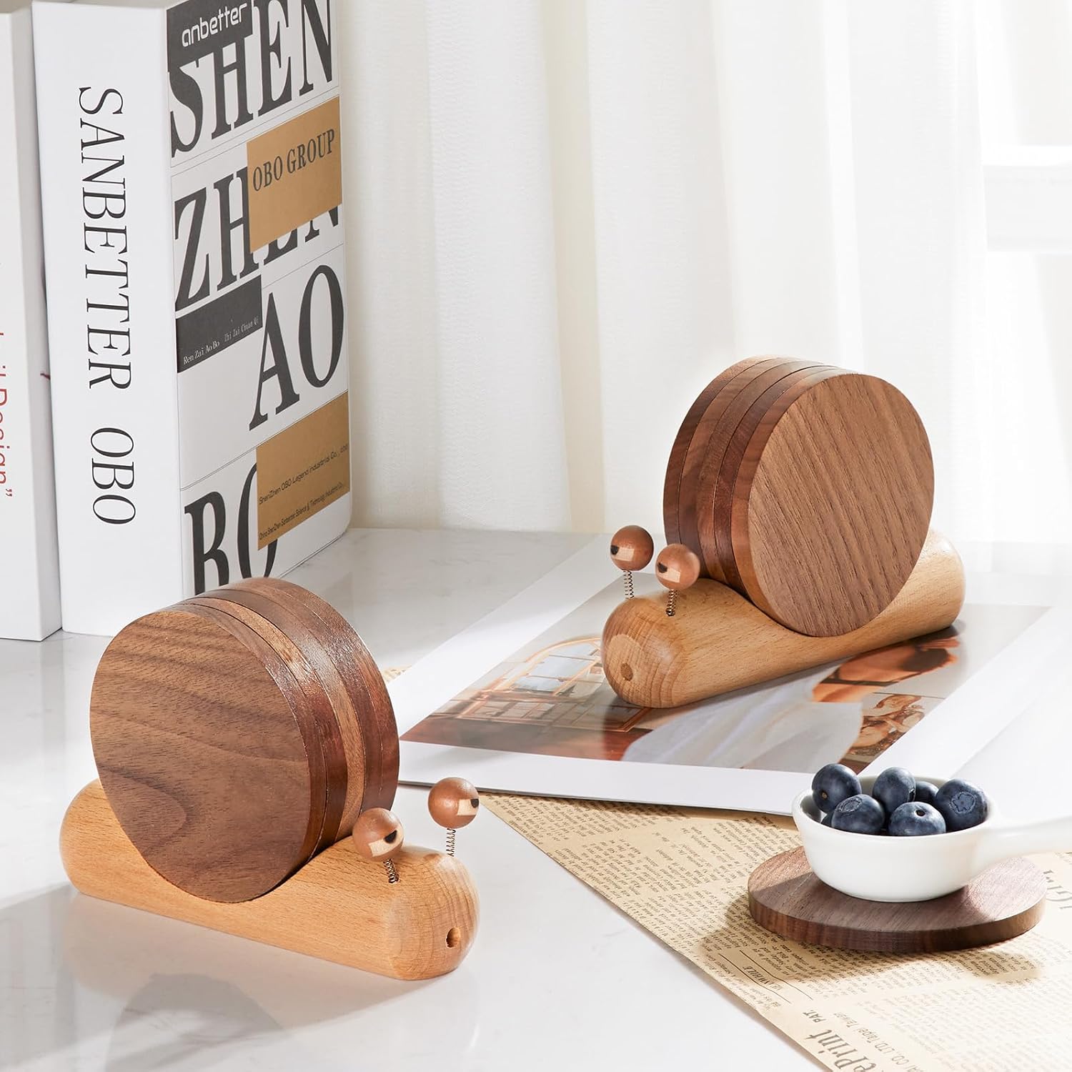 Wooden Coasters for Drinks- Acacia Wood Drink Coaster / 3.5*3.5 Inches / Natural