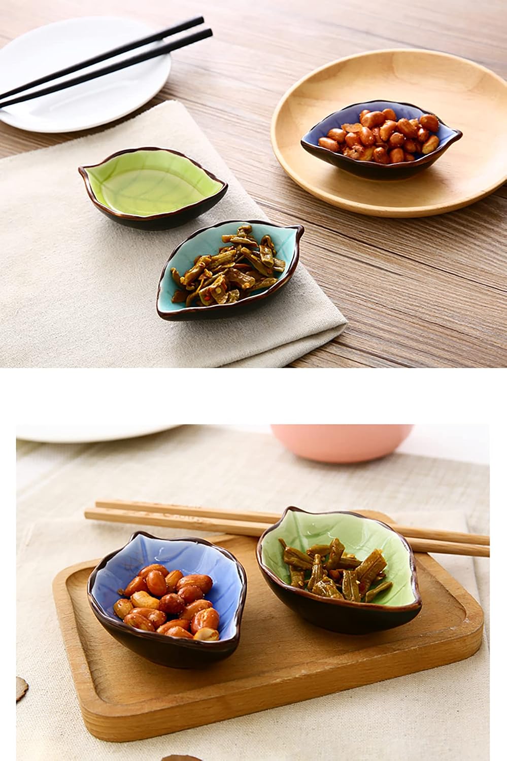 Lovely Leaf Shaped Ceramic Seasoning Dishes/Tea Bag Holders/Ketchup / Leaves / Unspecified Size