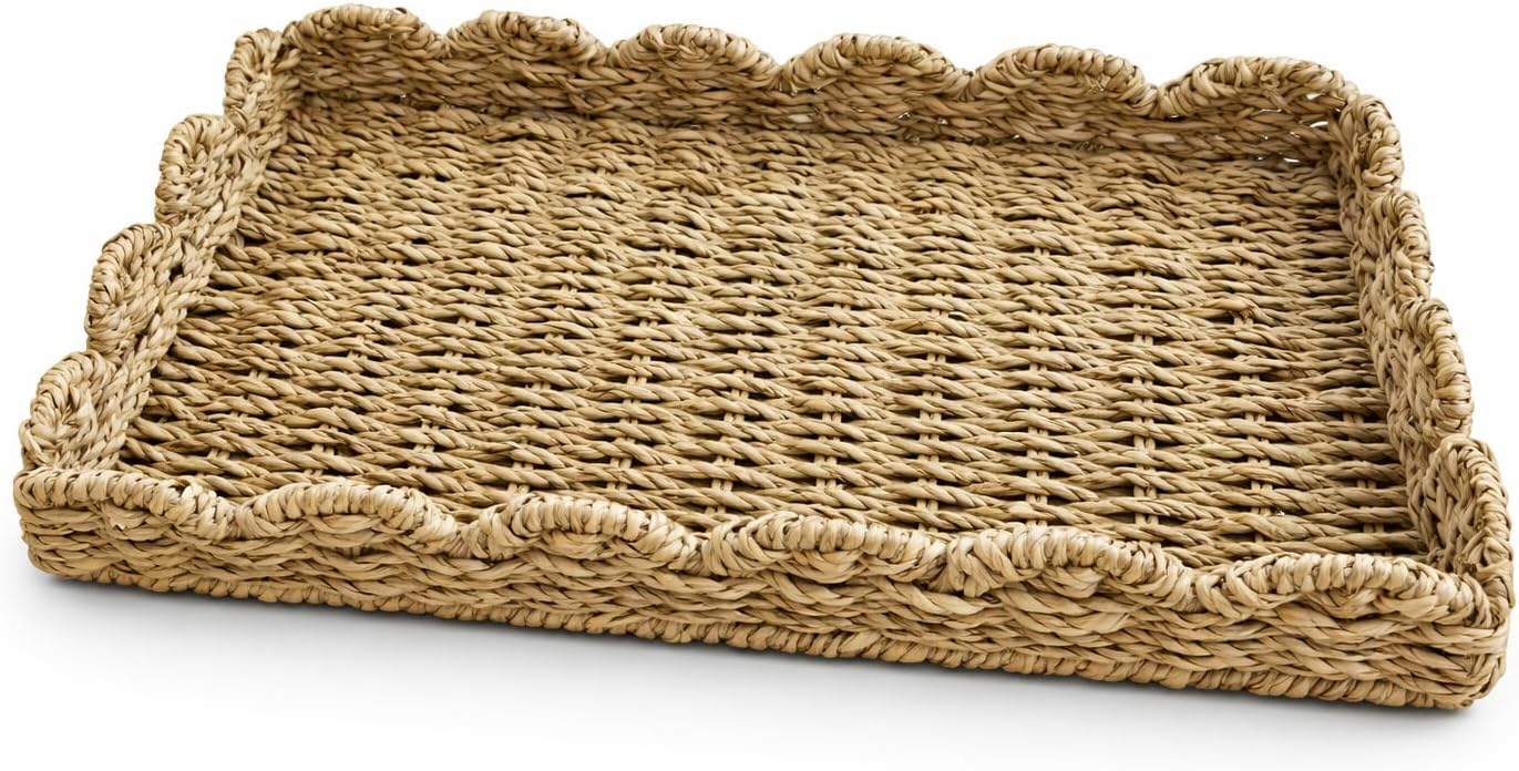Handwoven Seagrass Rattan Tray / SAS00076-UPC / 10 x 2 x 15