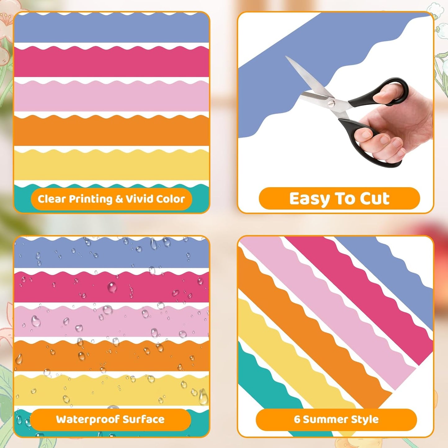 Classroom Must Haves Scalloped Border Trims / Summer / 216 Inch
