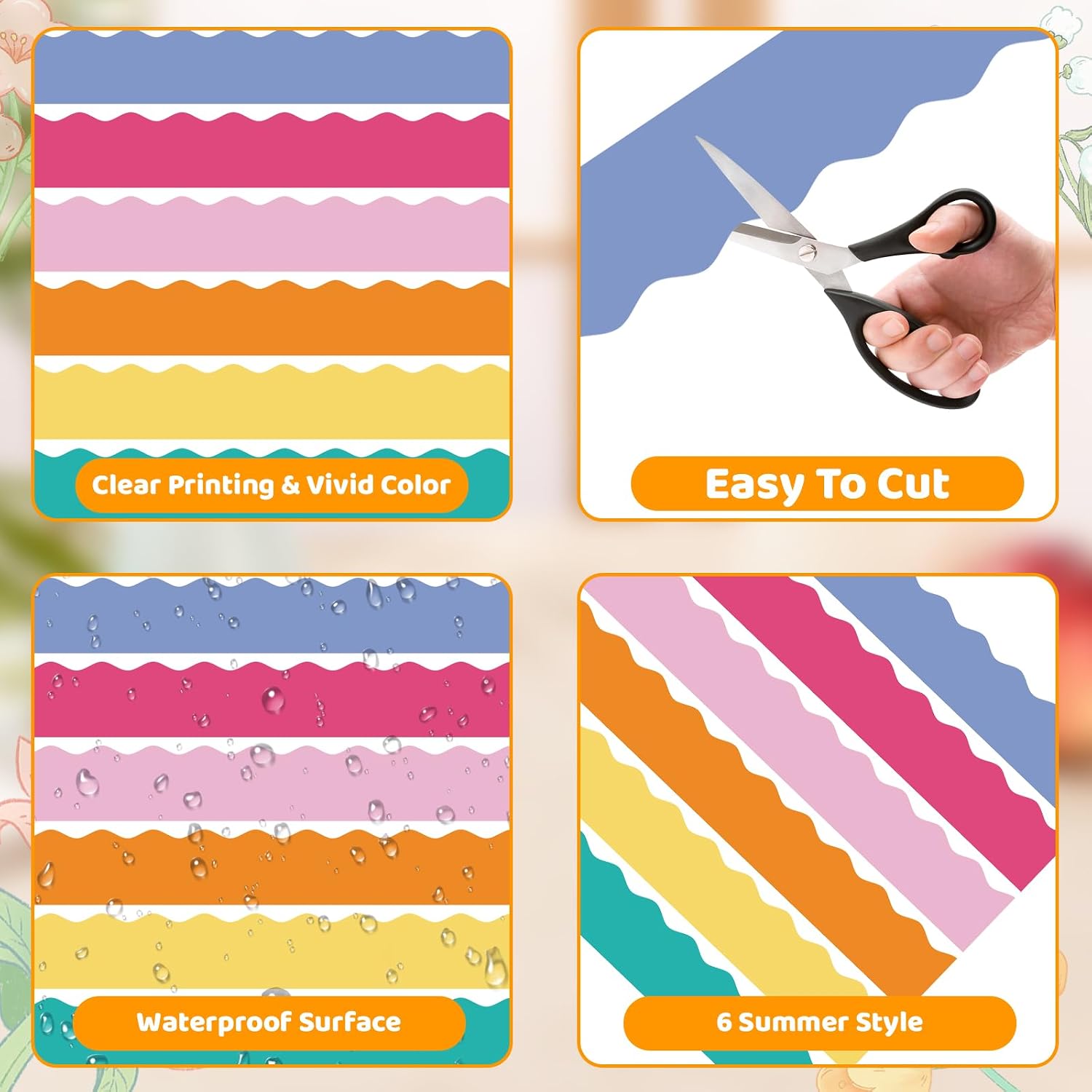 Classroom Must Haves Scalloped Border Trims / Summer / 216 Inch