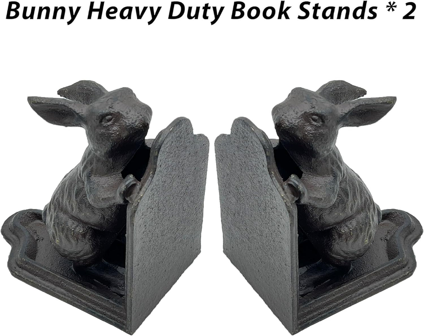 Bunny Heavy Duty Book Stands Vintage Antique Shelf / Pure Black