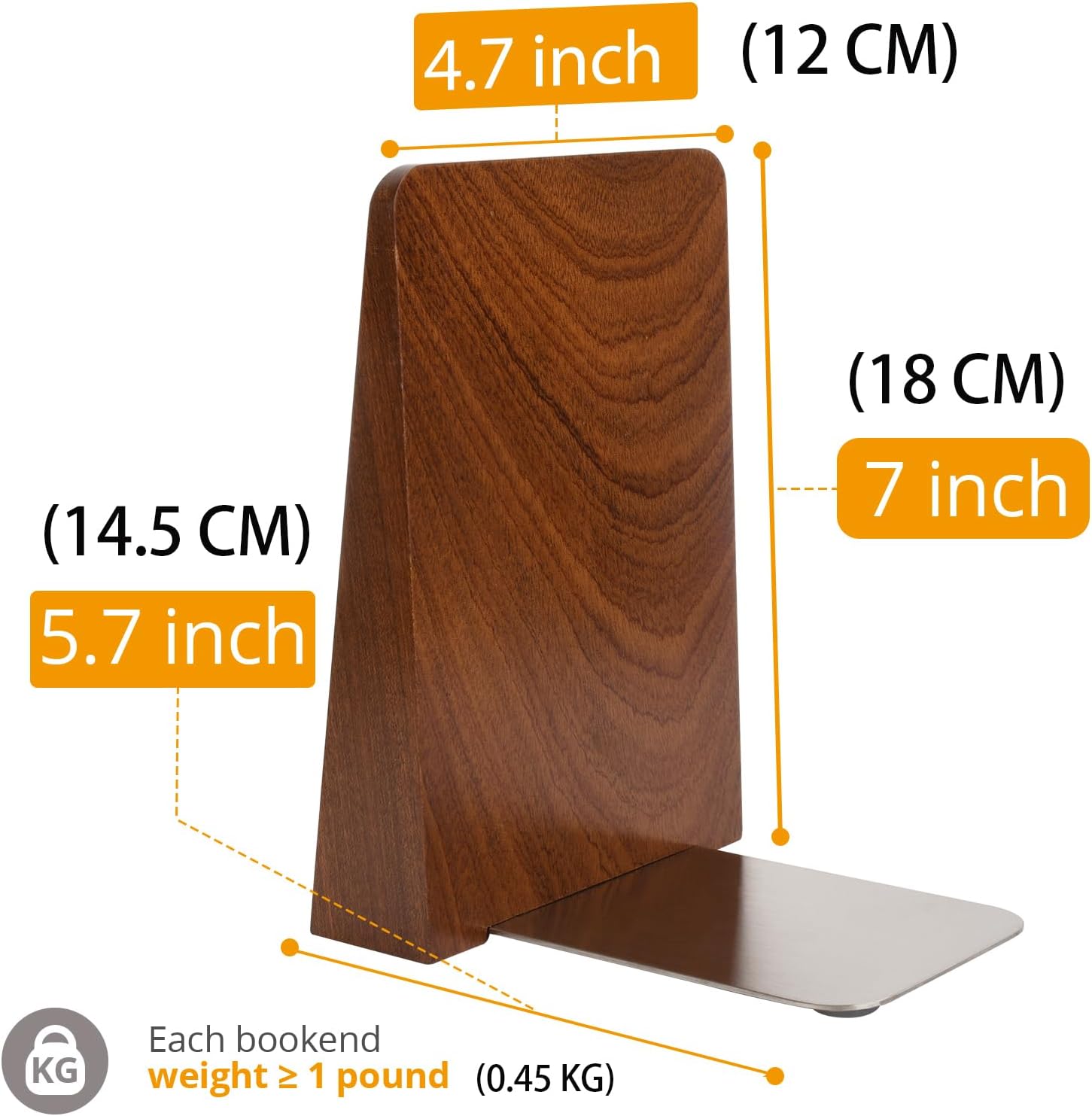 Wood Handmade Book Ends to Hold Books Large Heavy Duty Bookends / Large Sapele Wood