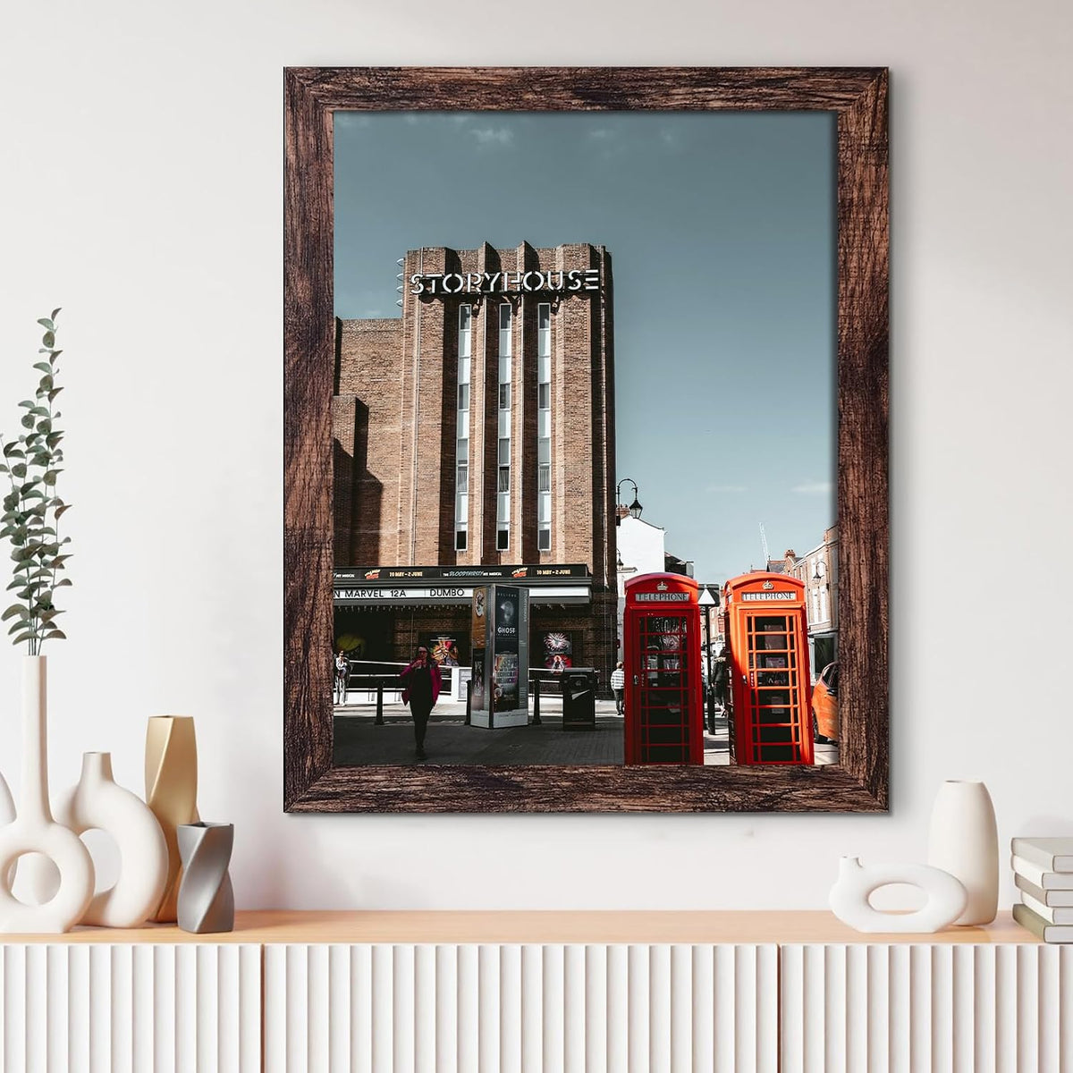 SESEAT 18x24 Frame Pack of 4, Gallery Poster Picture Frames for Wall Mounting, Rustic Brown
