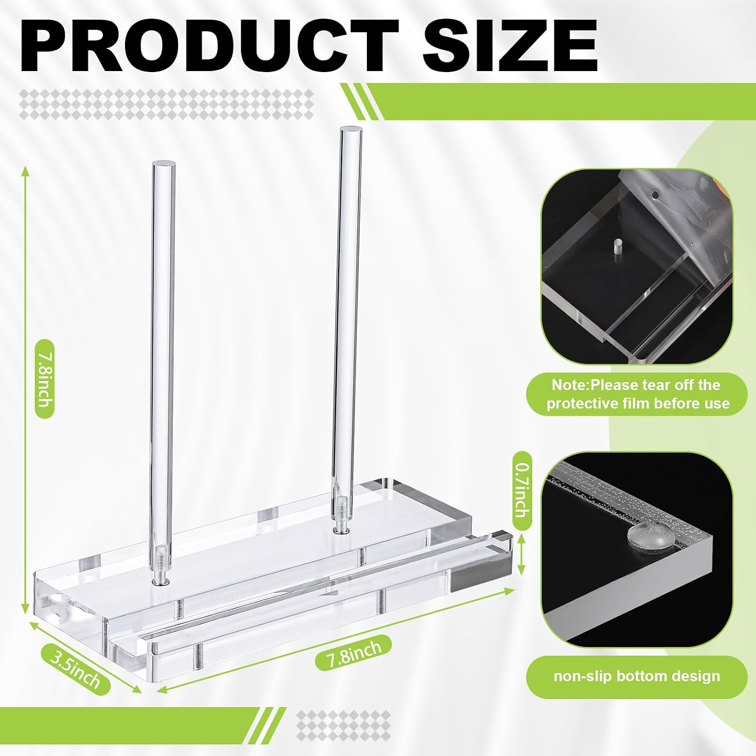 Tabletop Acrylic Display Stand Easel Acrylic Book Display Holder Artwork / Clear / 8 x 3.5 x 8