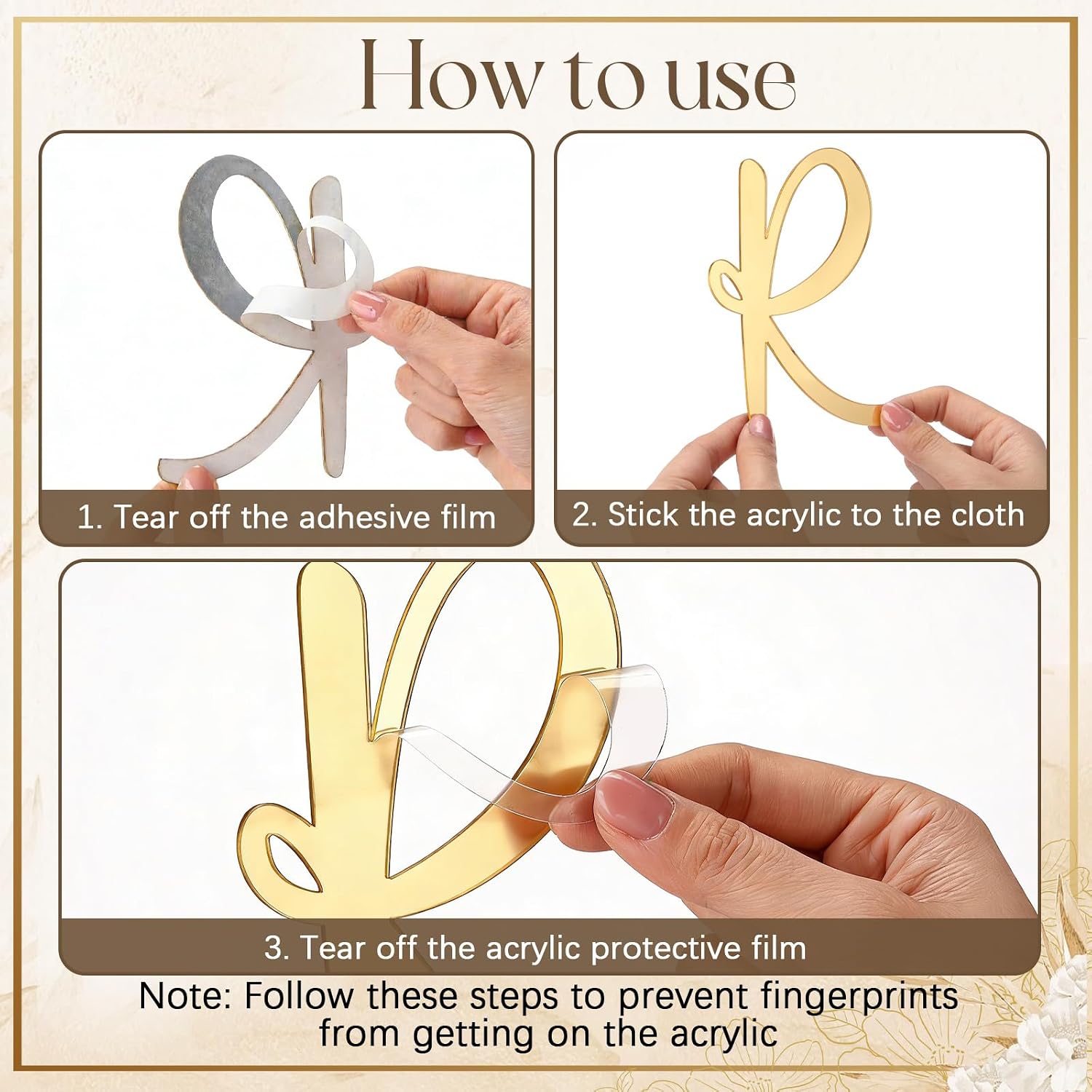 Happy Retirement Acrylic Mirror Decal Letter Sticker for Arch Backdrop / Golden / 20 Inches / Gold