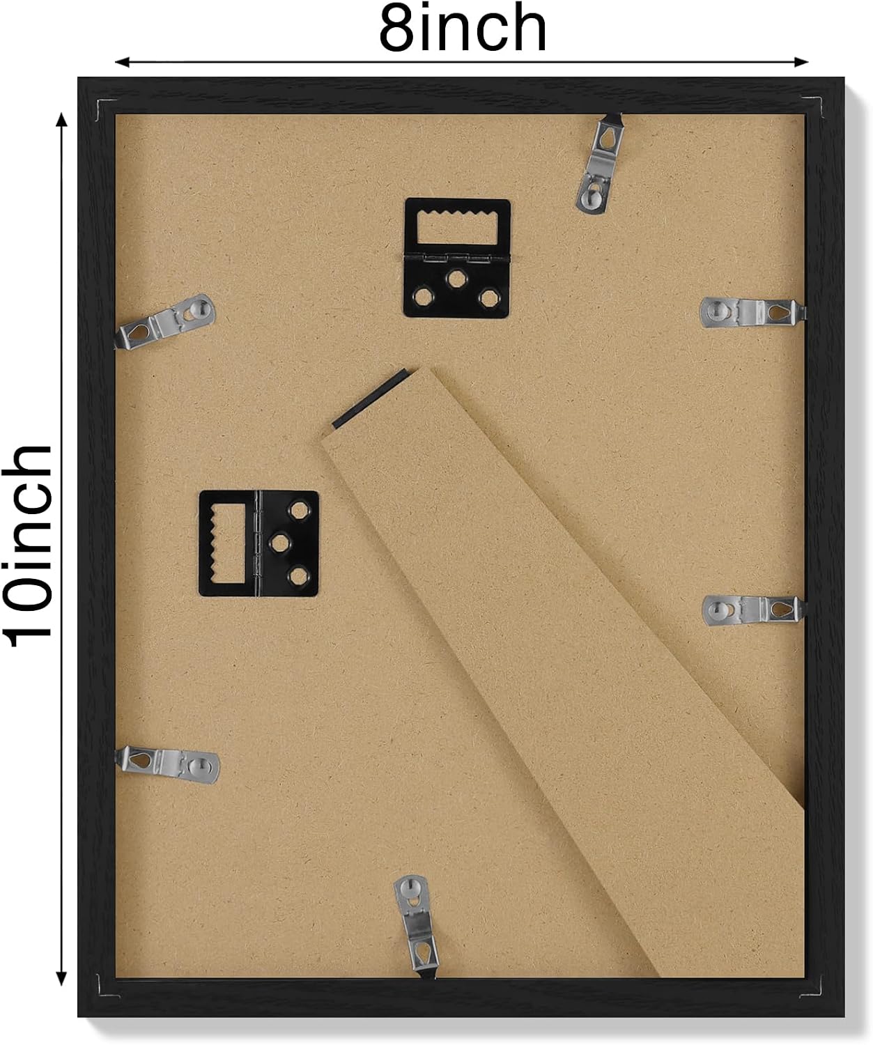 Picture Frame / Mat or without Mat / Black / 8 x 10 / Set of 4
