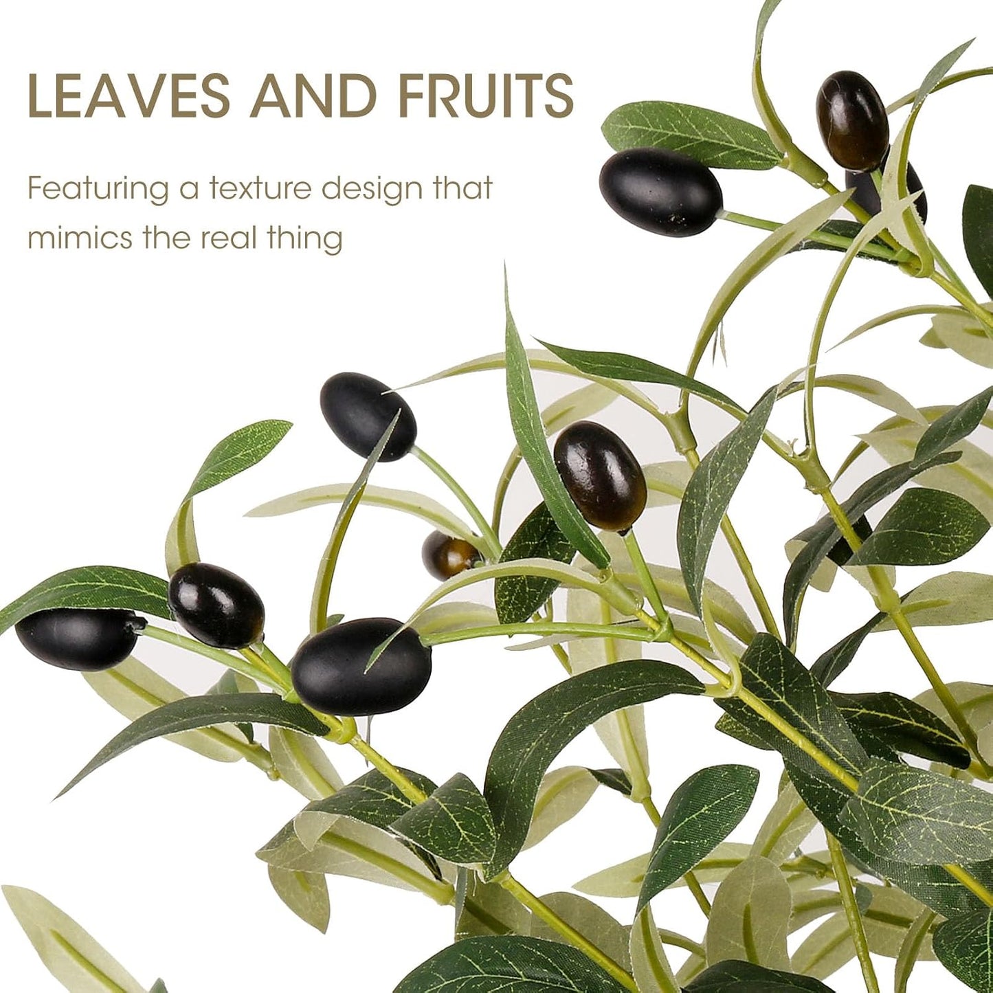 Olive Branches / Olive Tree / 5ft / Black / 5 Inch