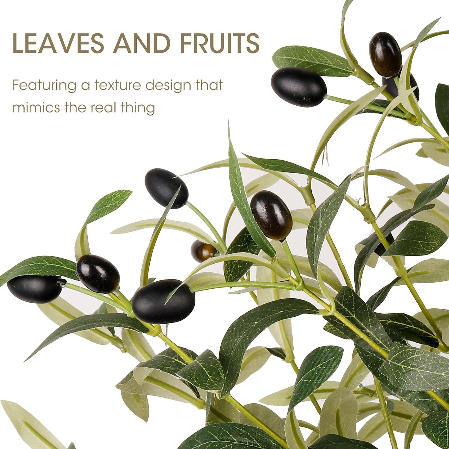 Olive Branches / Olive Tree / 5ft / Black / 5 Inch