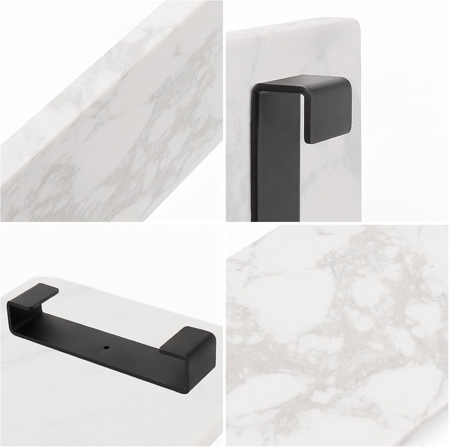 Bathroom Vanity Tray and Marble Kitchen Soap Tray / 10 x 6 x 1 / White