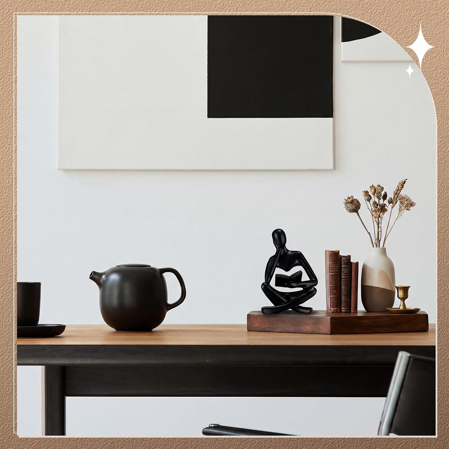 Modern Aesthetic Figurine Decoration / Black