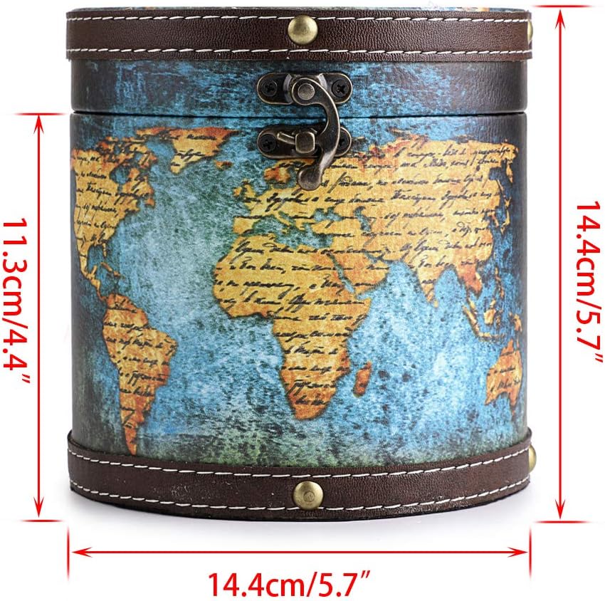 Round Wood Toilet Paper Cover Decorative Tissue / Green