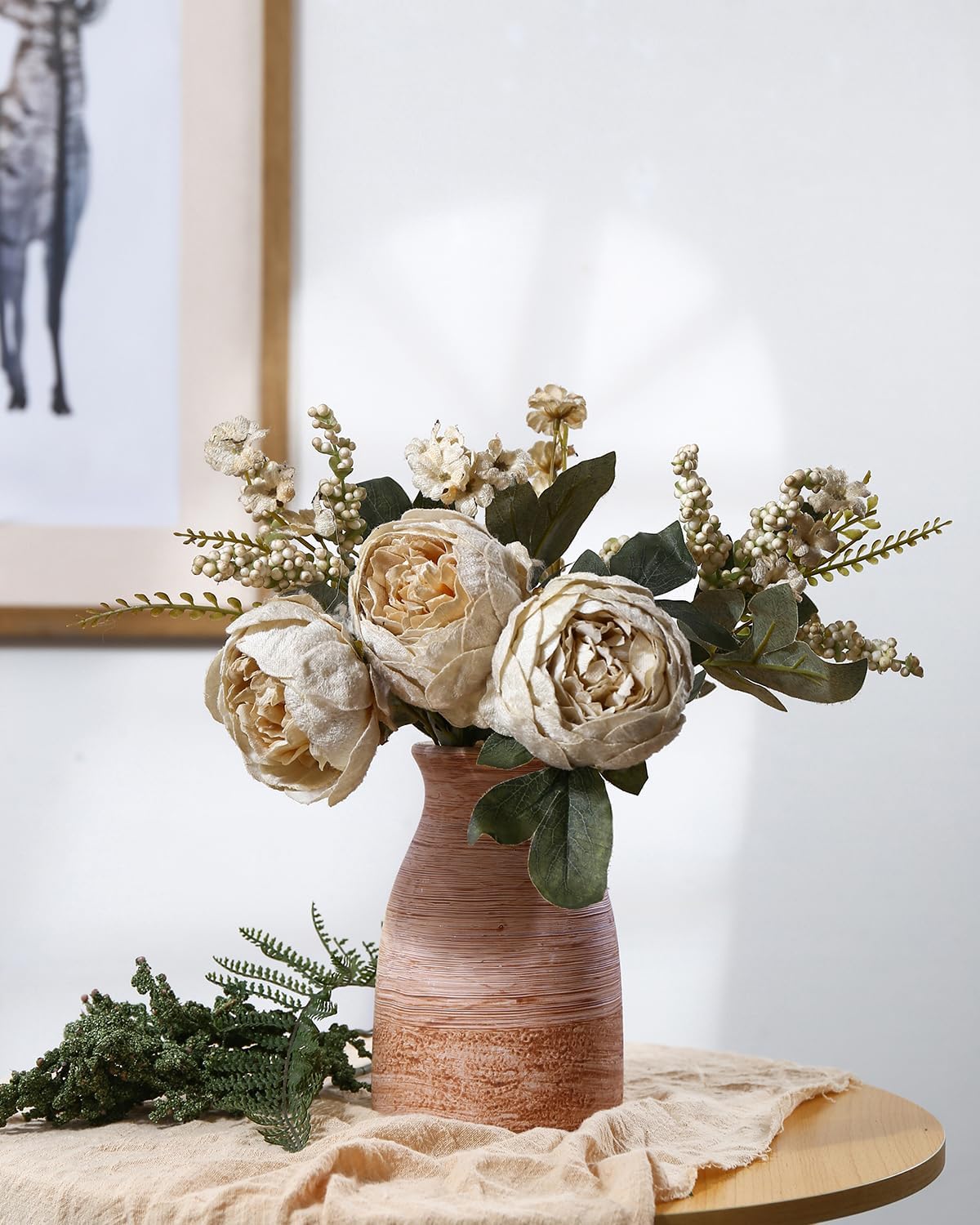 Ceramic Rustic Vase Neutral Terracotta Vases / Set of 2